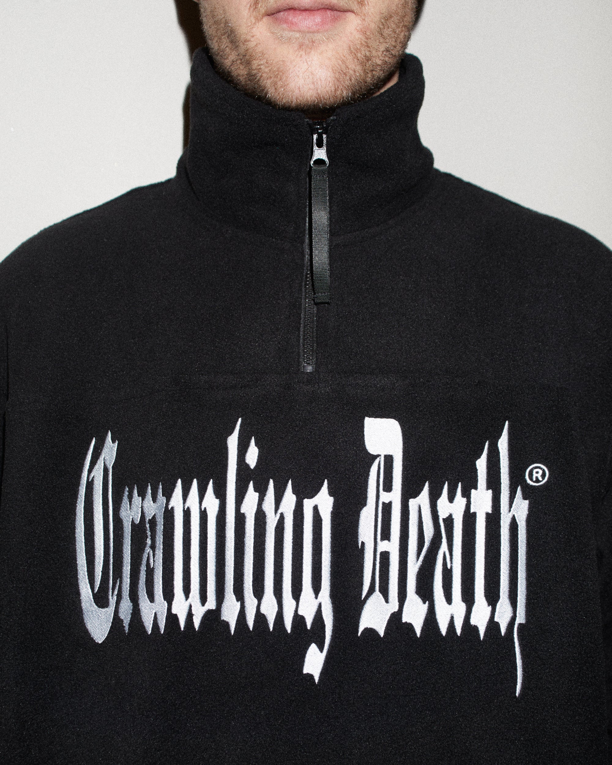 Stretch Gothic Polar Fleece | Black