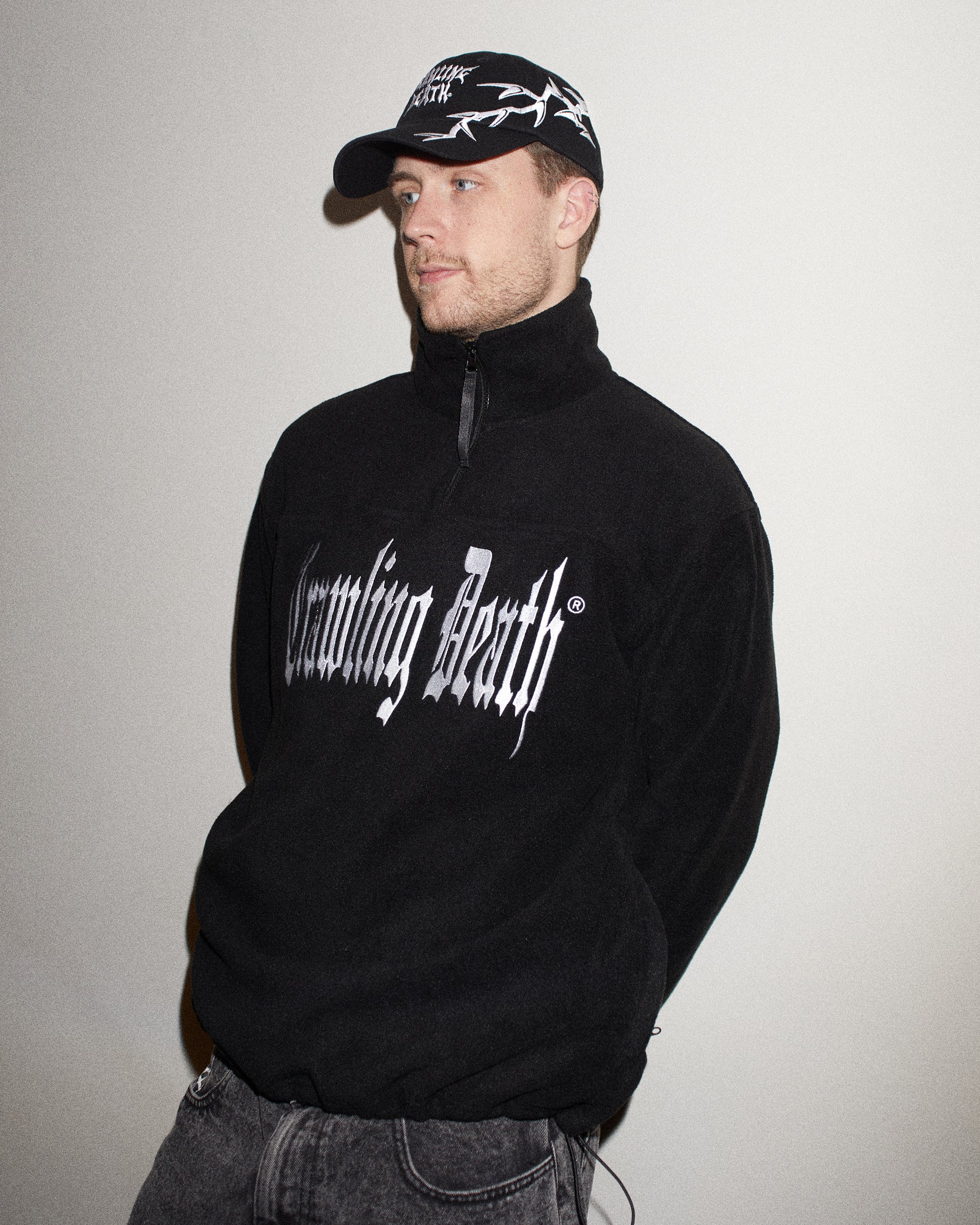 Stretch Gothic Polar Fleece | Black
