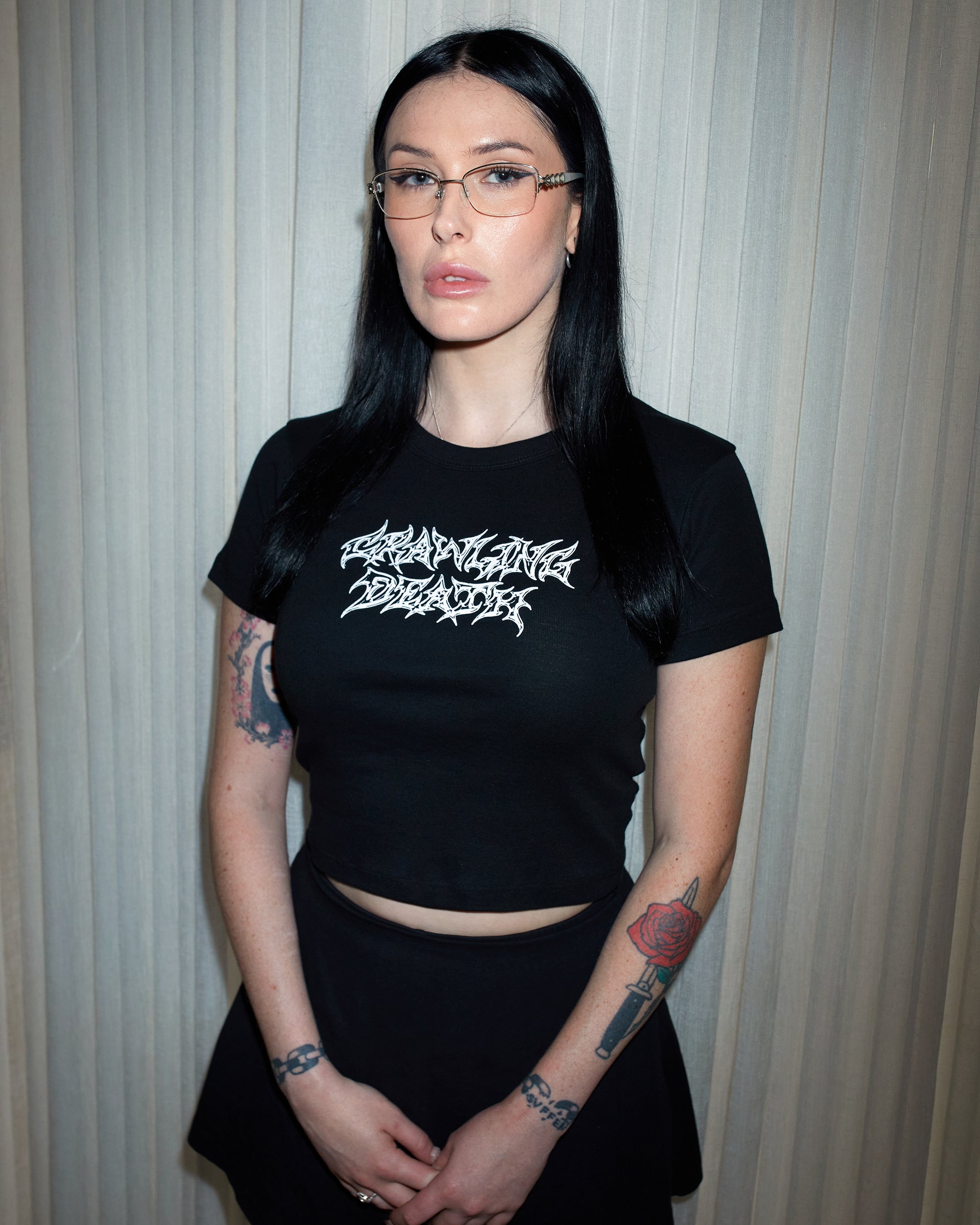 Metal Blade Baby Tee | Black