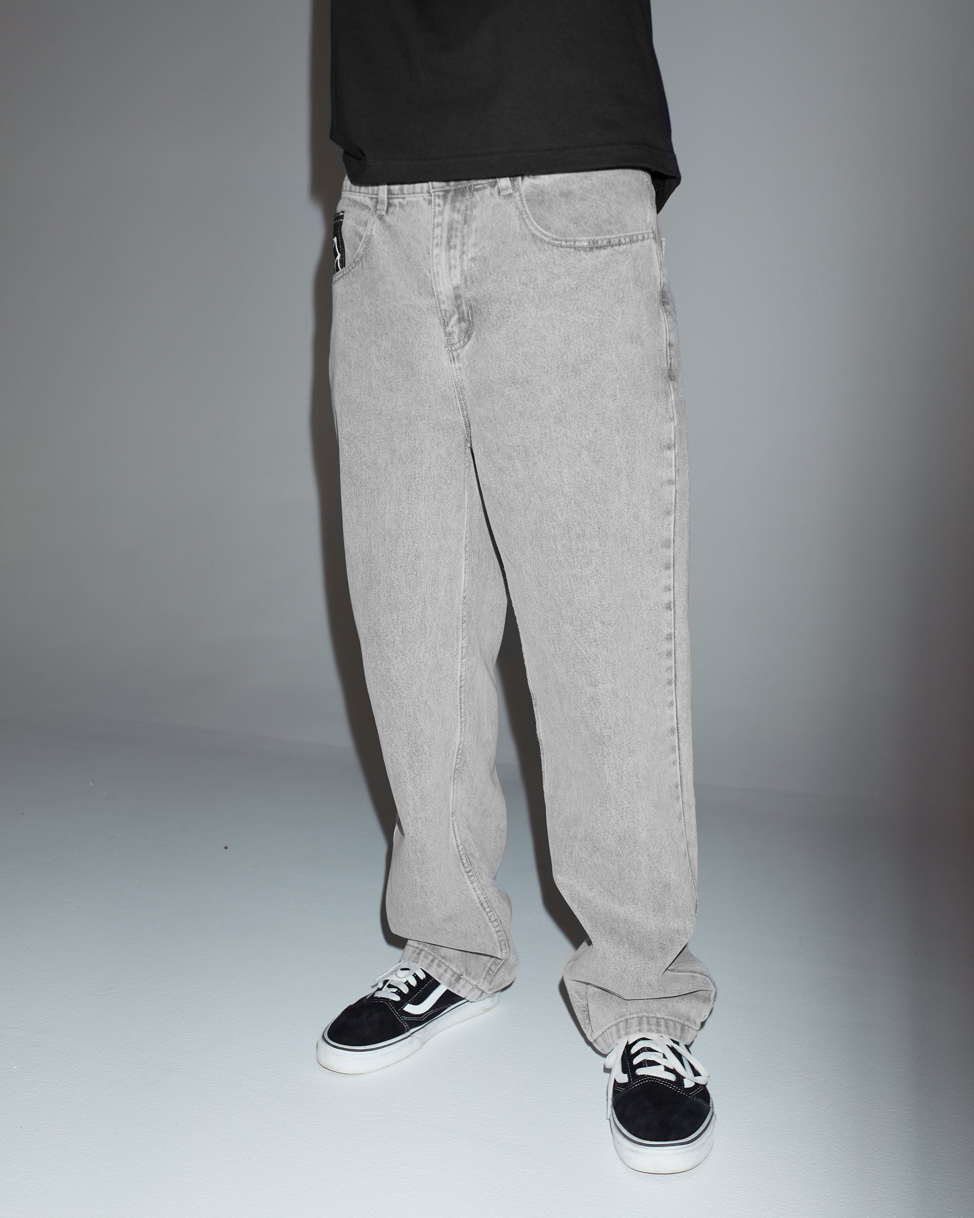 Web Denim Jeans Light Grey