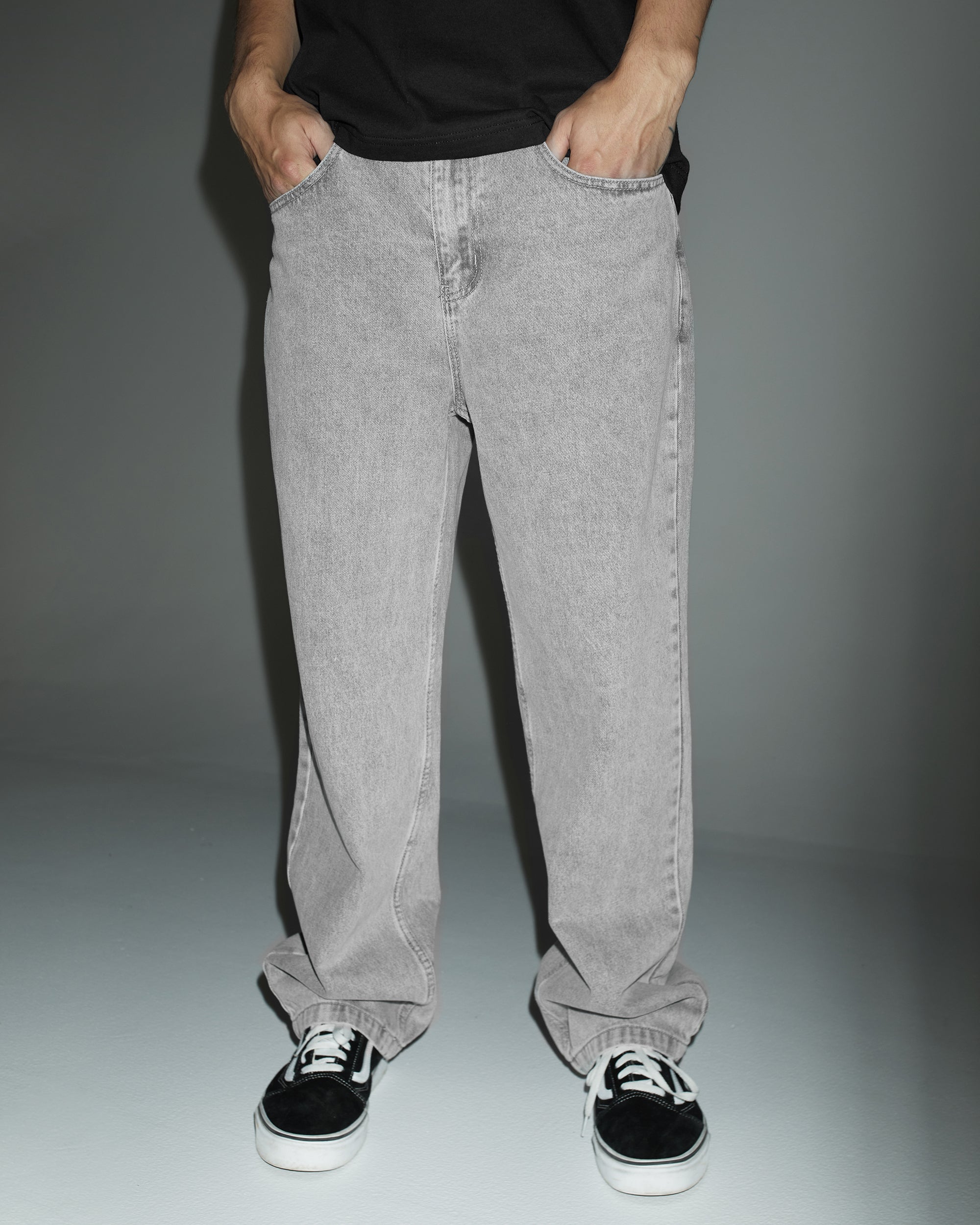 Web Denim Jeans Light Grey