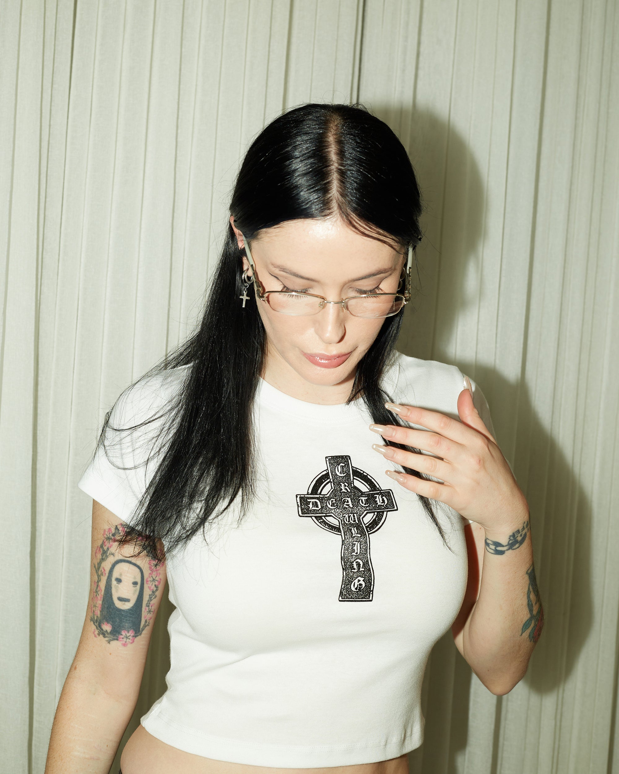 Cross Baby Tee | White