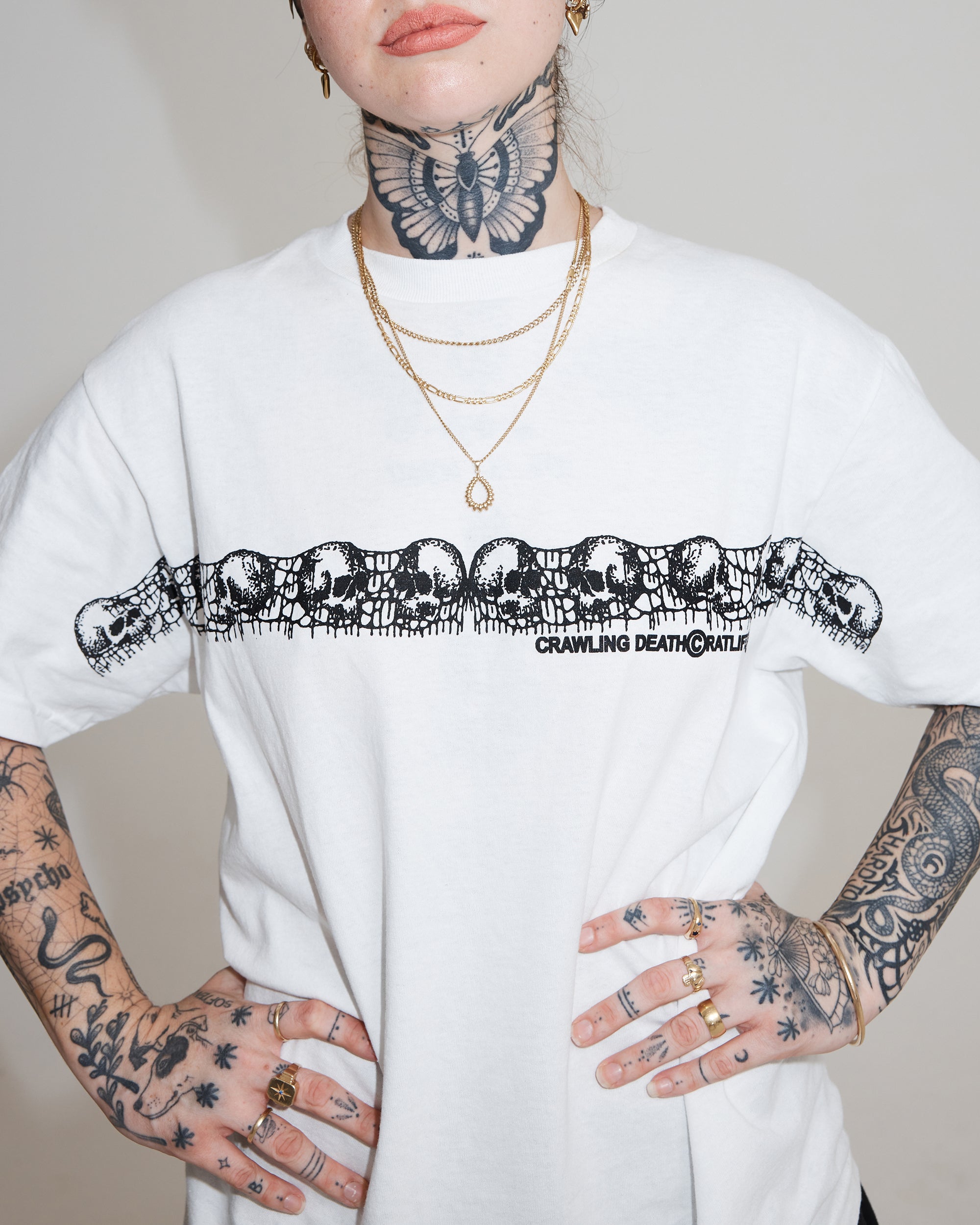 Ratlife Skulls T-Shirt | White