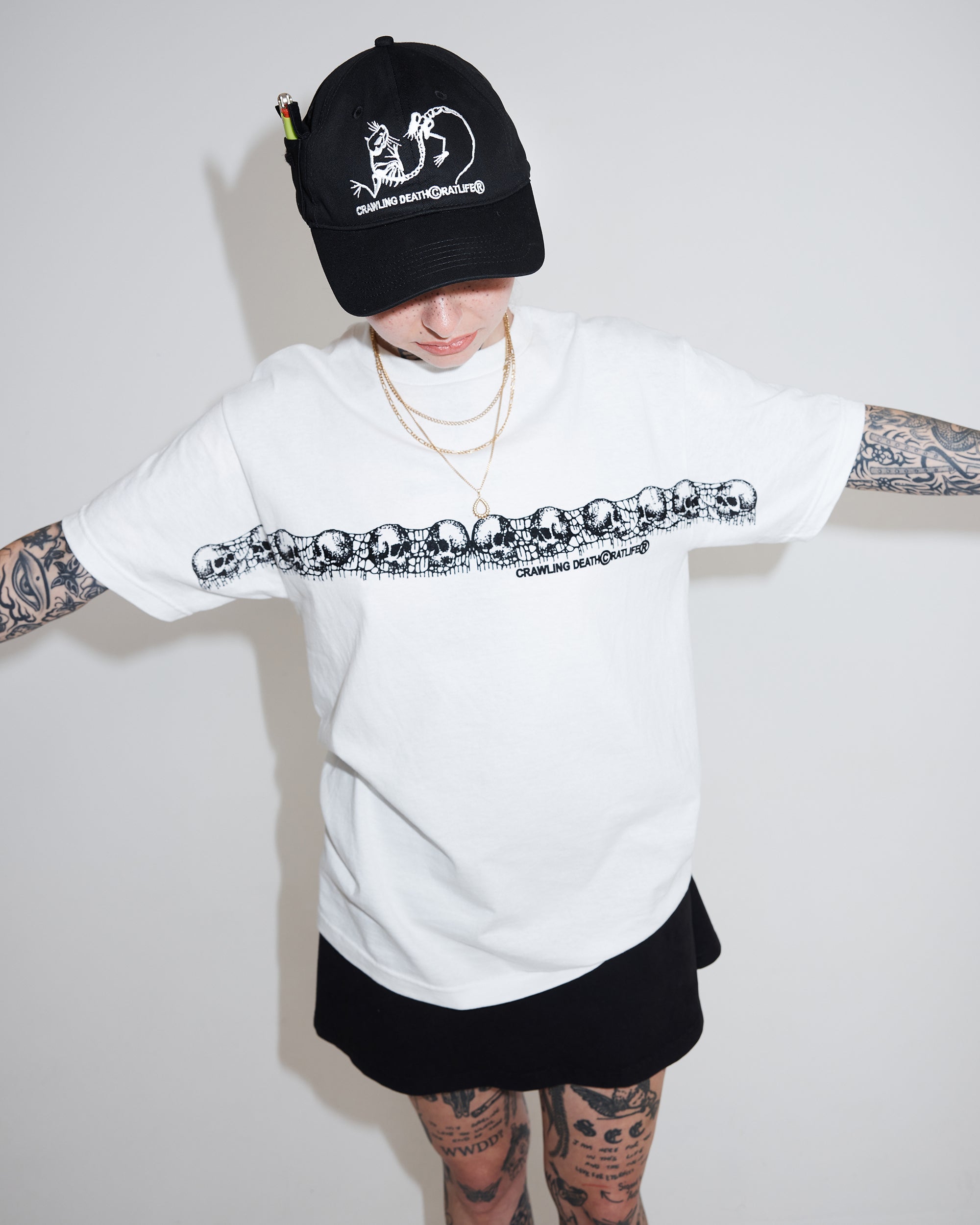 Ratlife Skulls T-Shirt | White