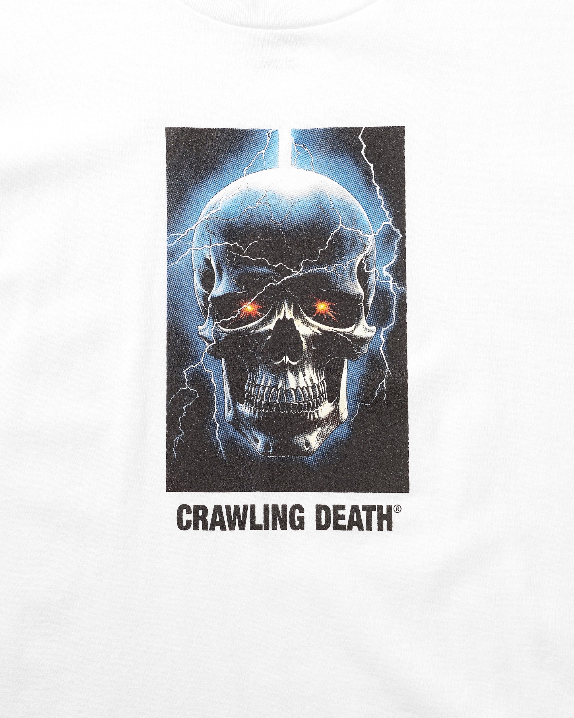 Lightning Skull T-Shirt | White