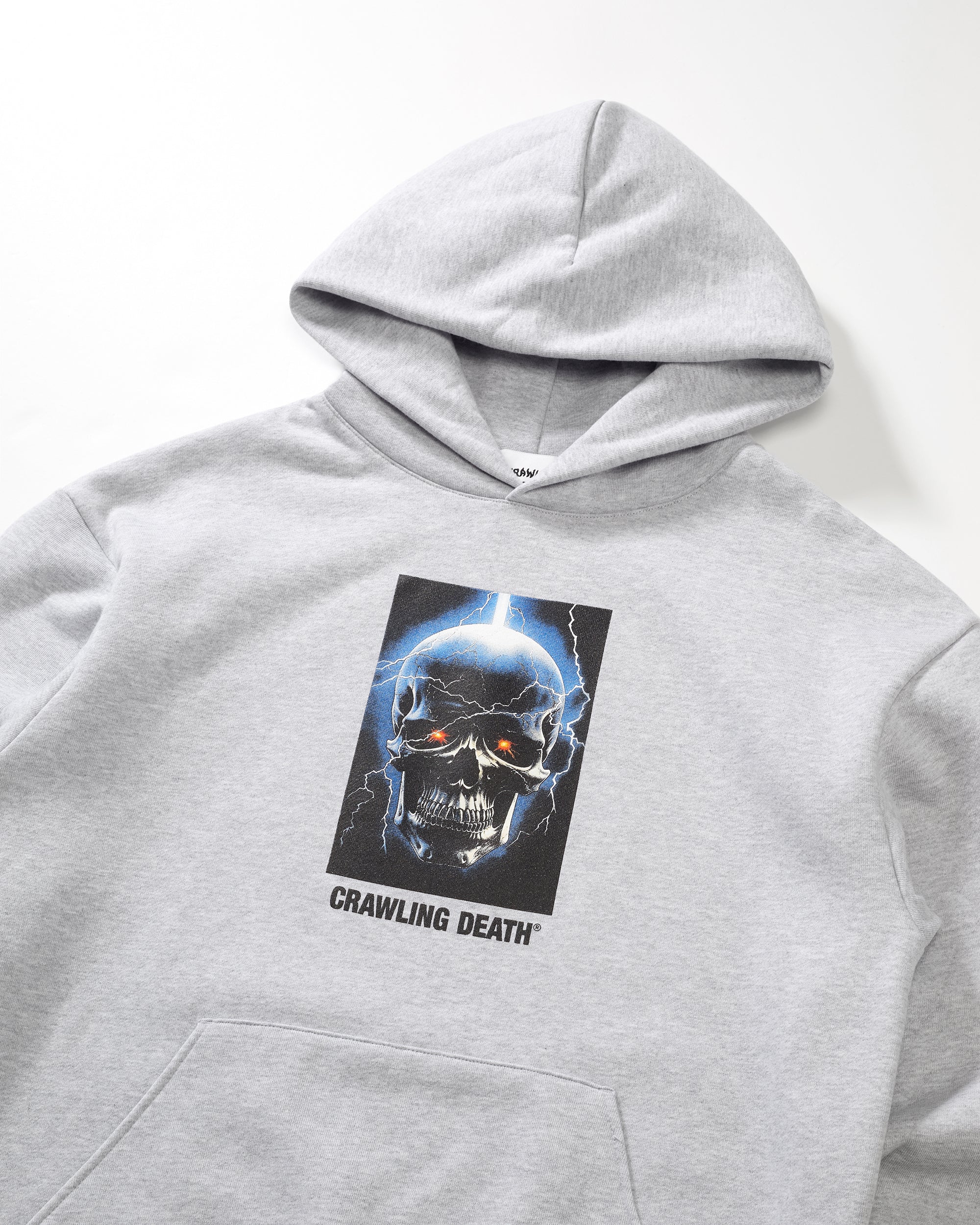 Lightning Skull Heavy Hood | Grey