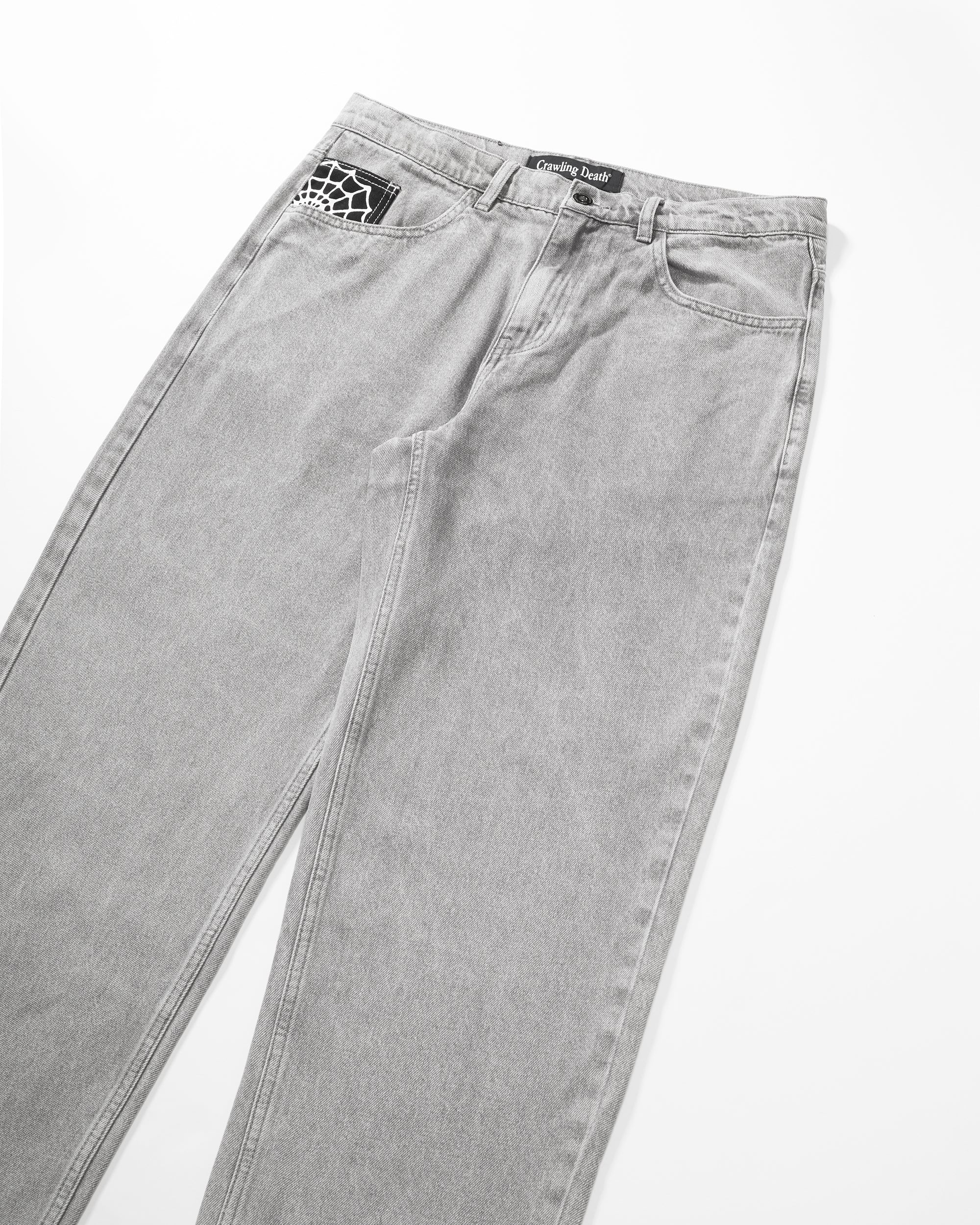 Web Denim Jeans Light Grey