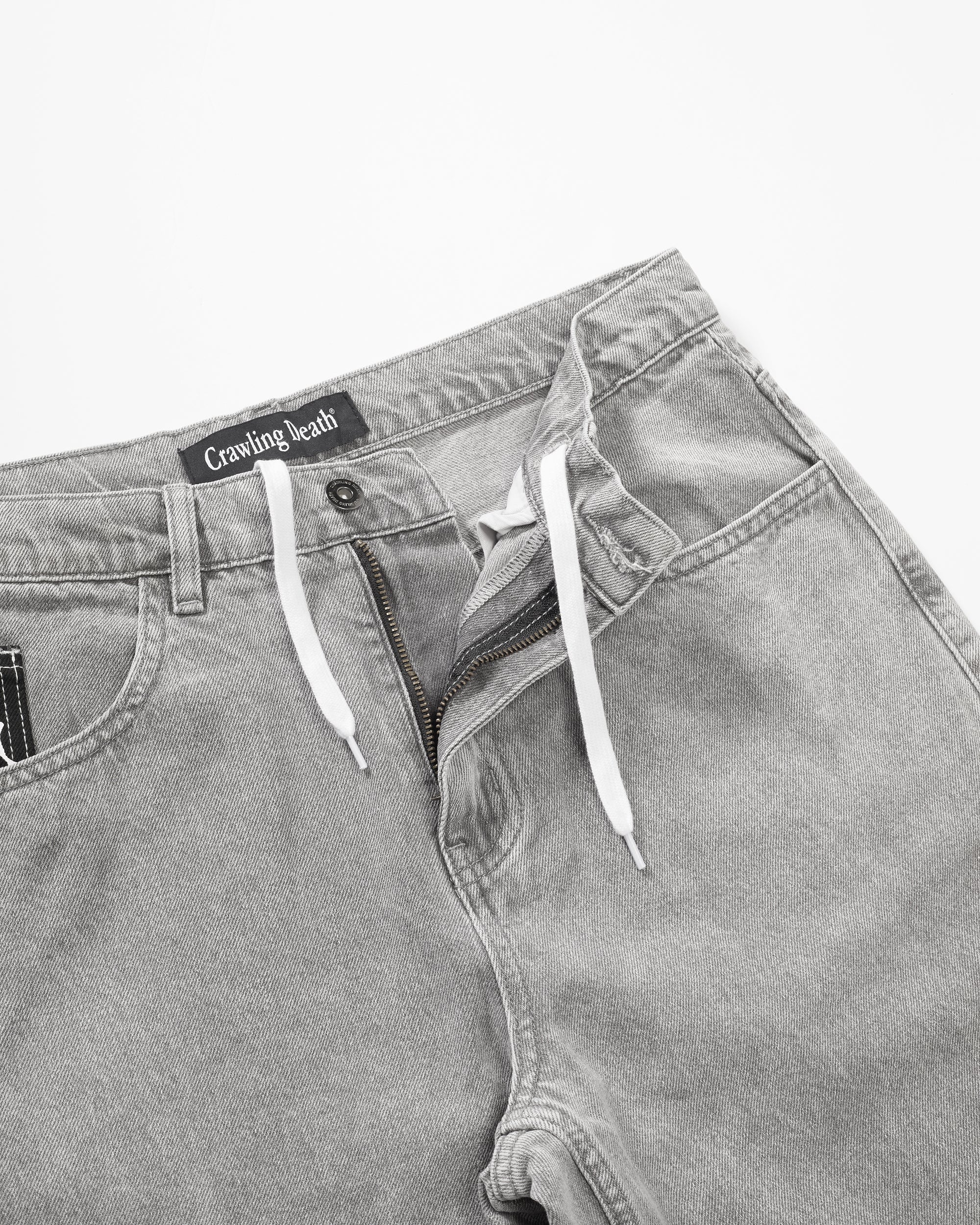 Web Denim Jeans Light Grey
