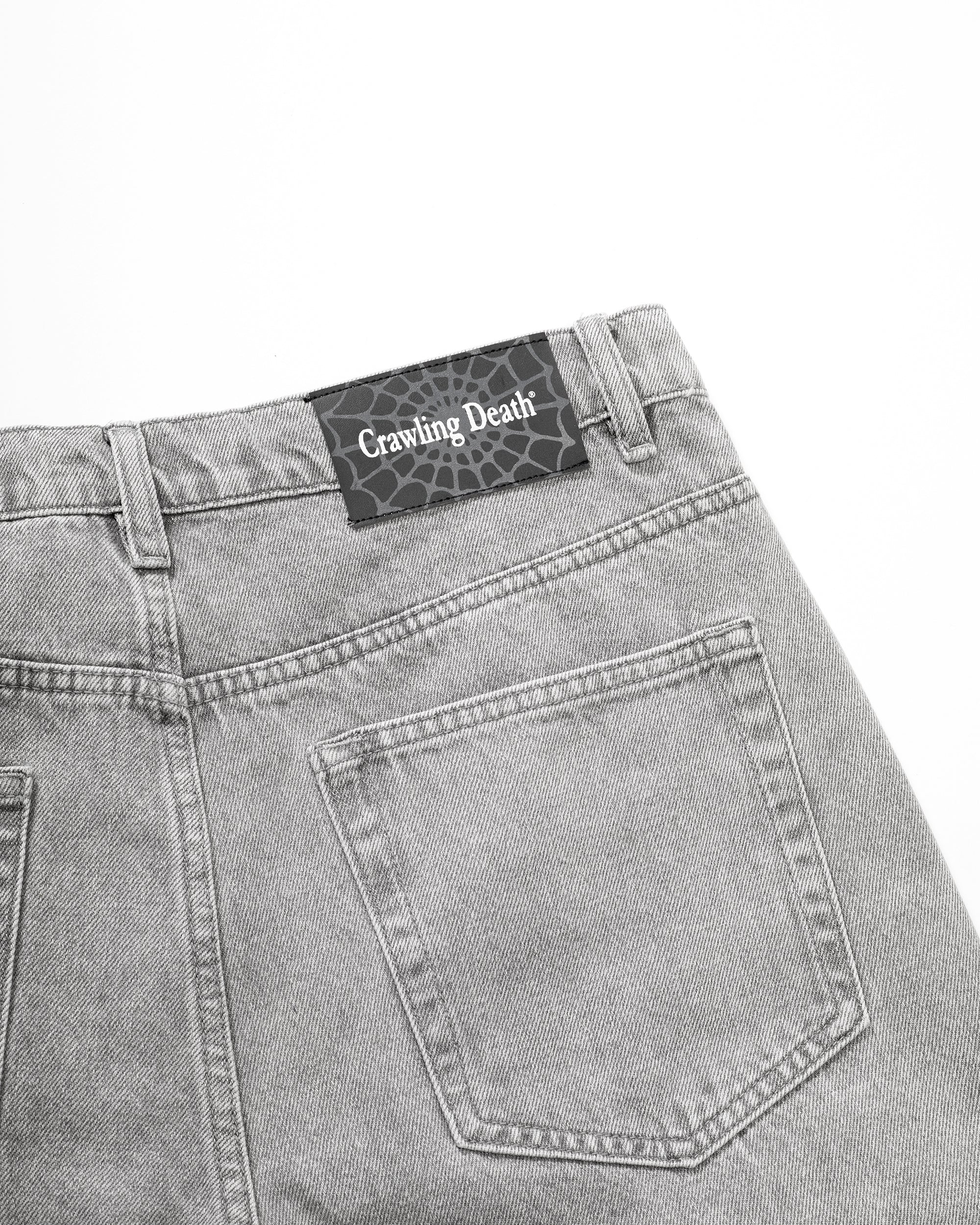 Web Denim Jeans Light Grey