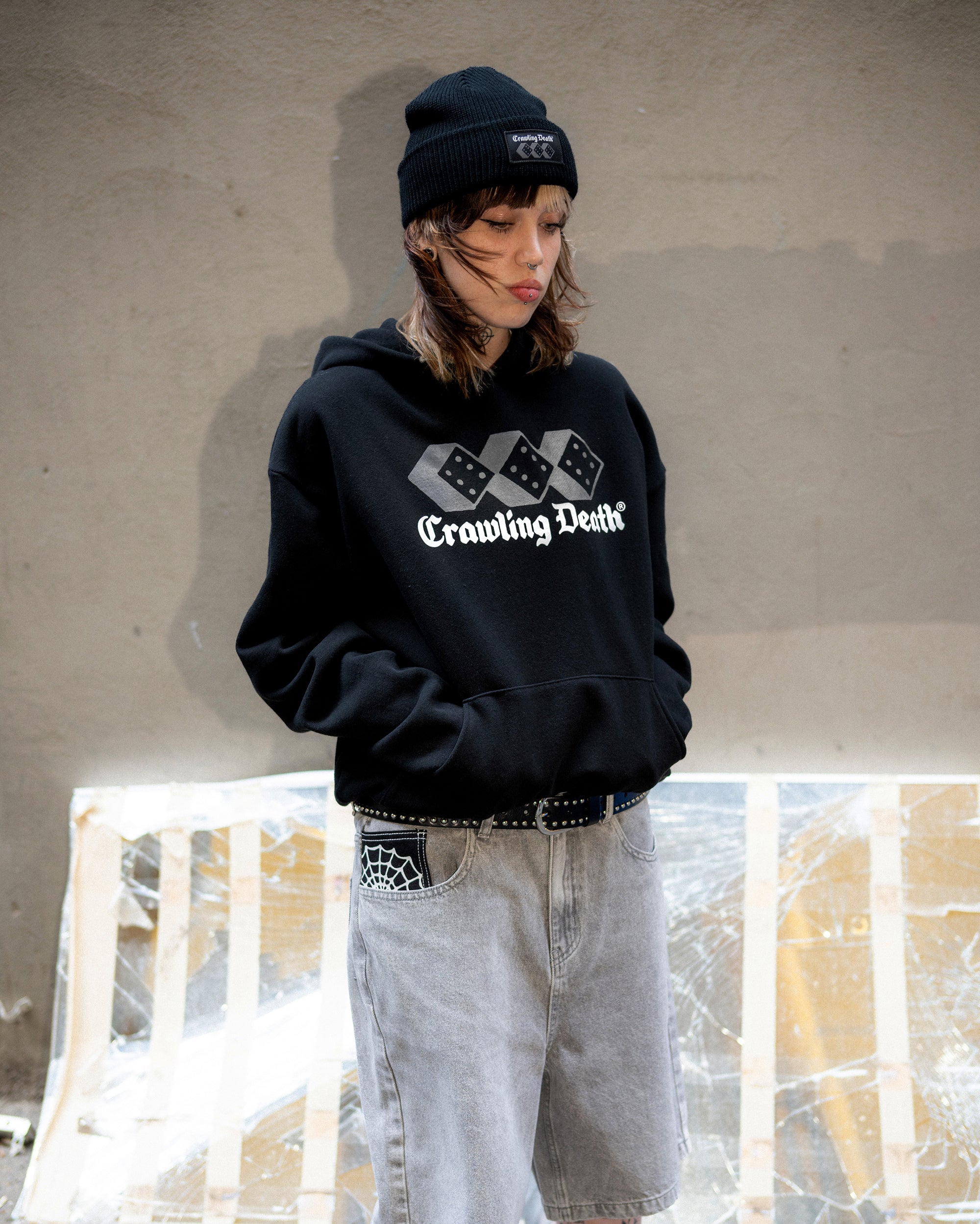 Three Dice Heavyweight Hood | Black
