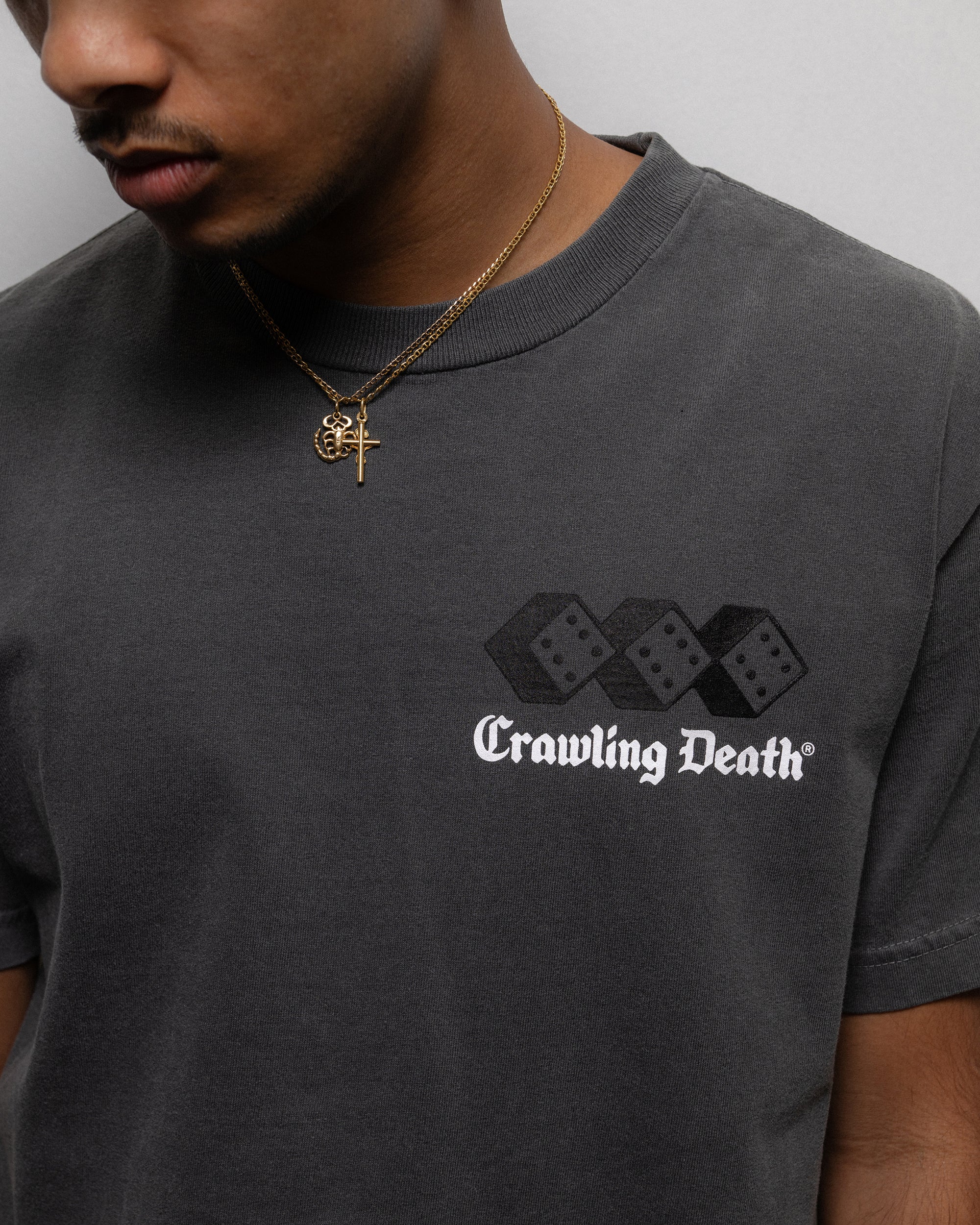 Three Dice T-Shirt | Washed Black