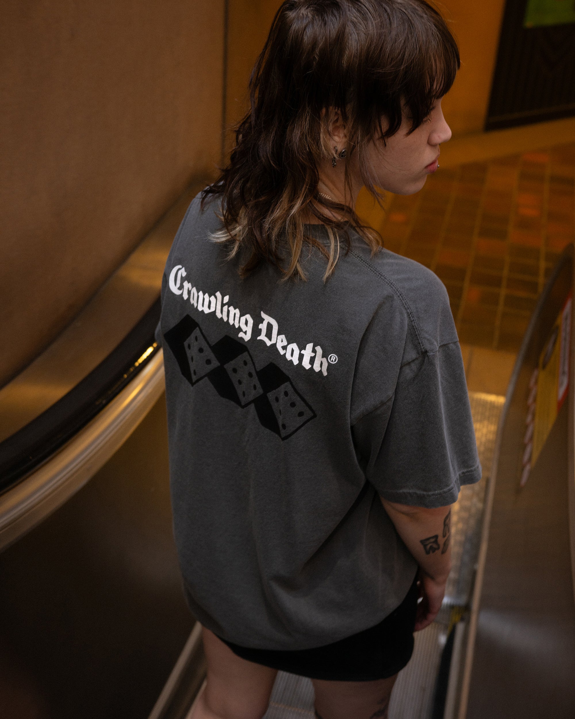 Three Dice T-Shirt | Washed Black
