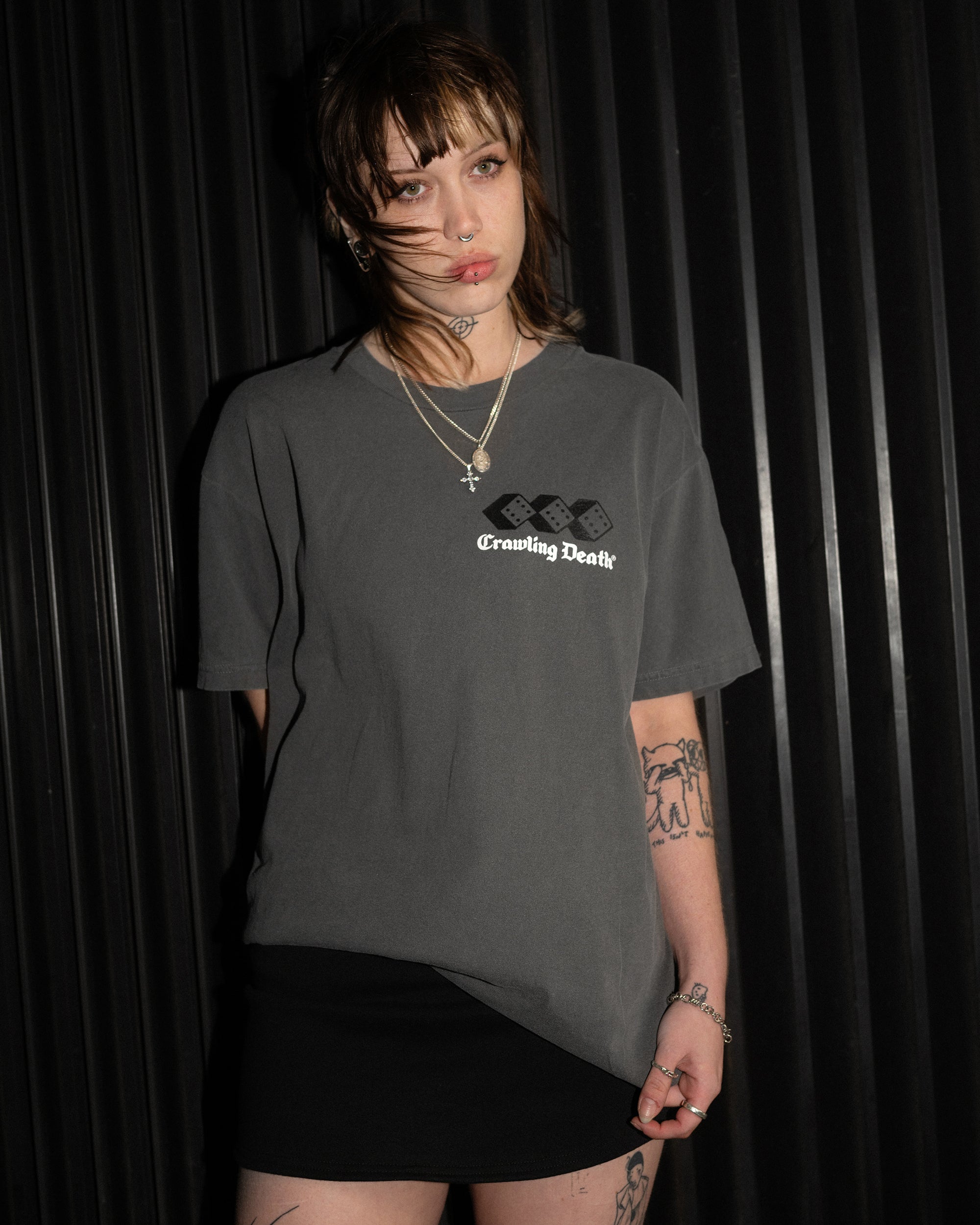 Three Dice T-Shirt | Washed Black