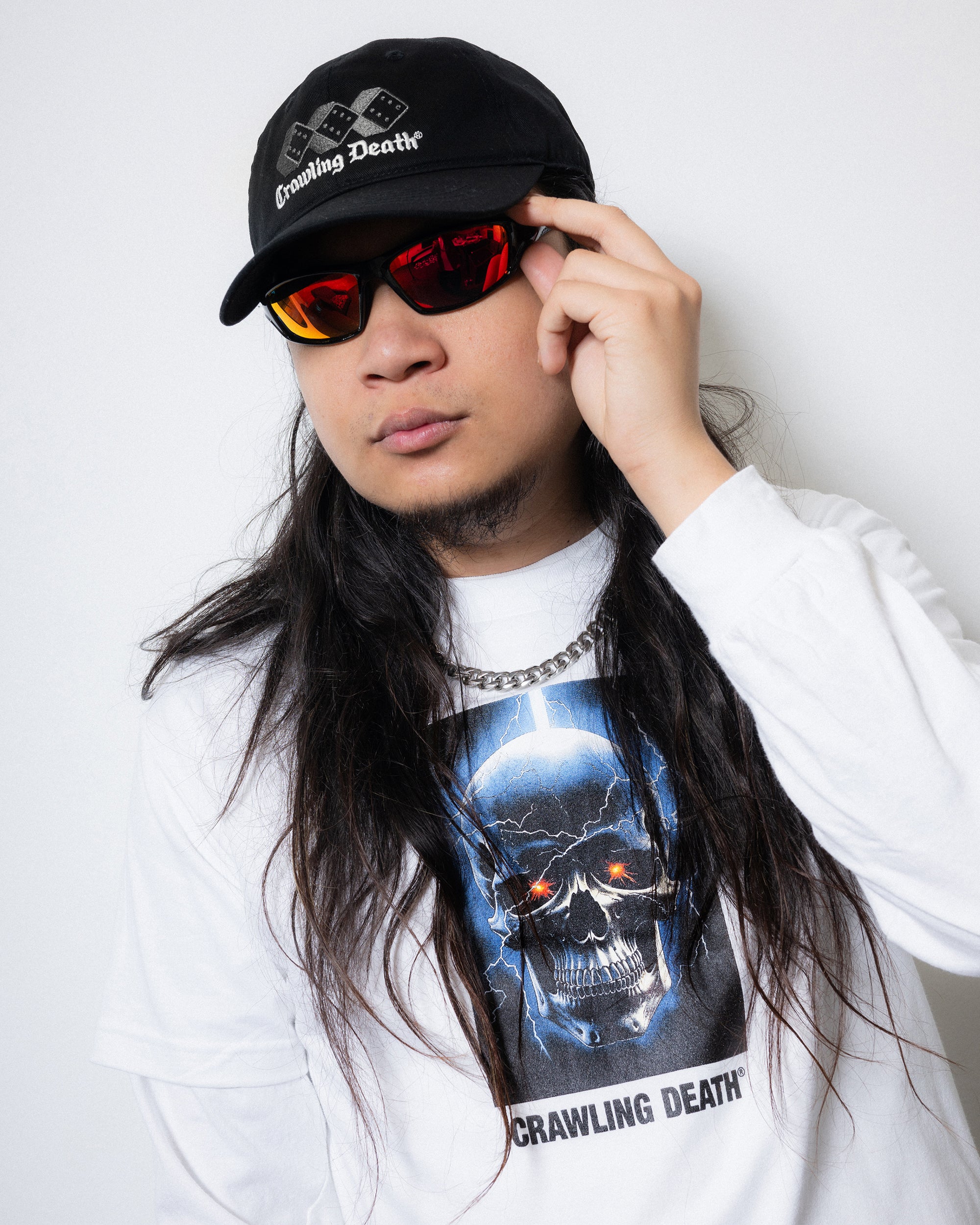 Lightning Skull T-Shirt | White
