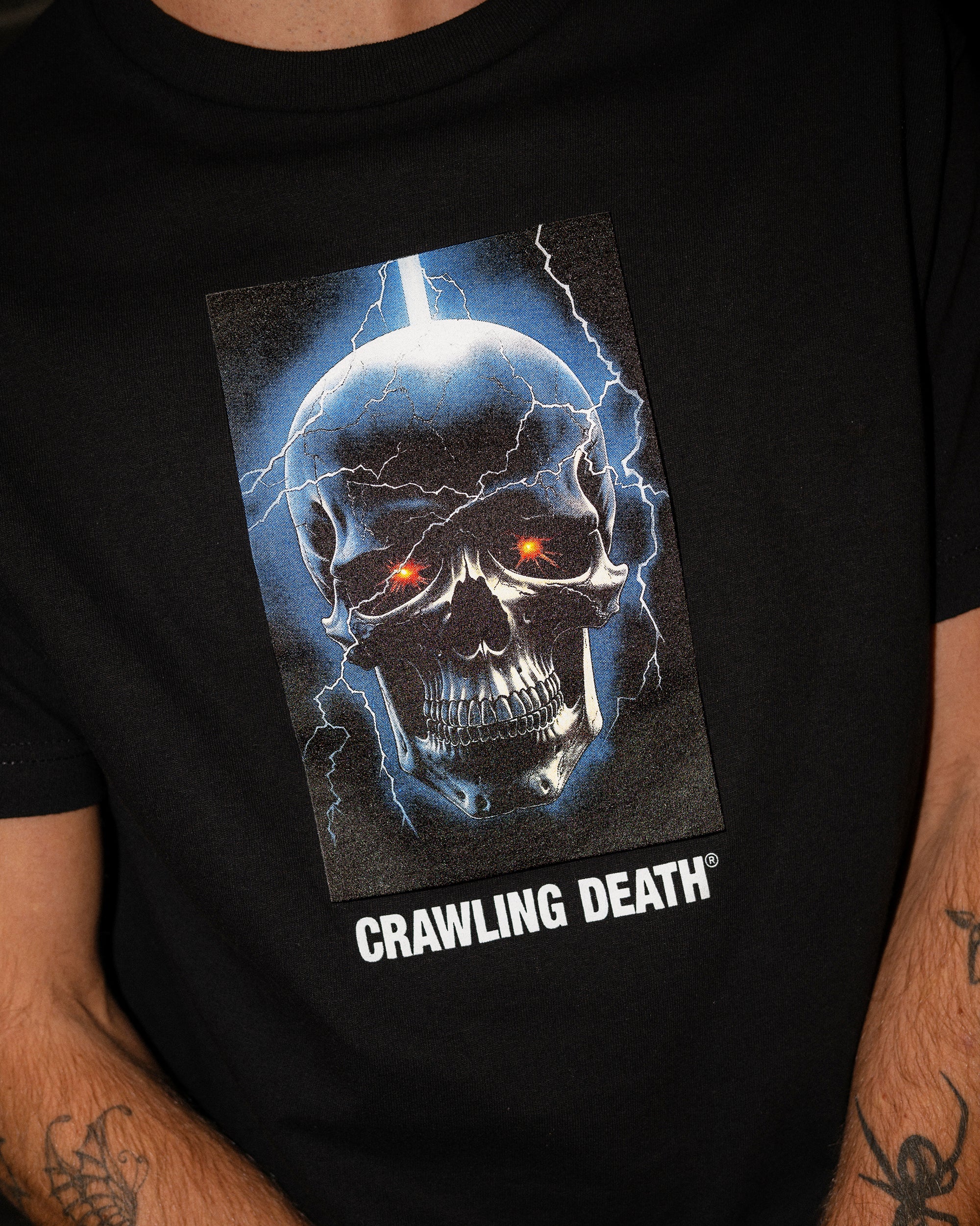 Lightning Skull T-Shirt | Black