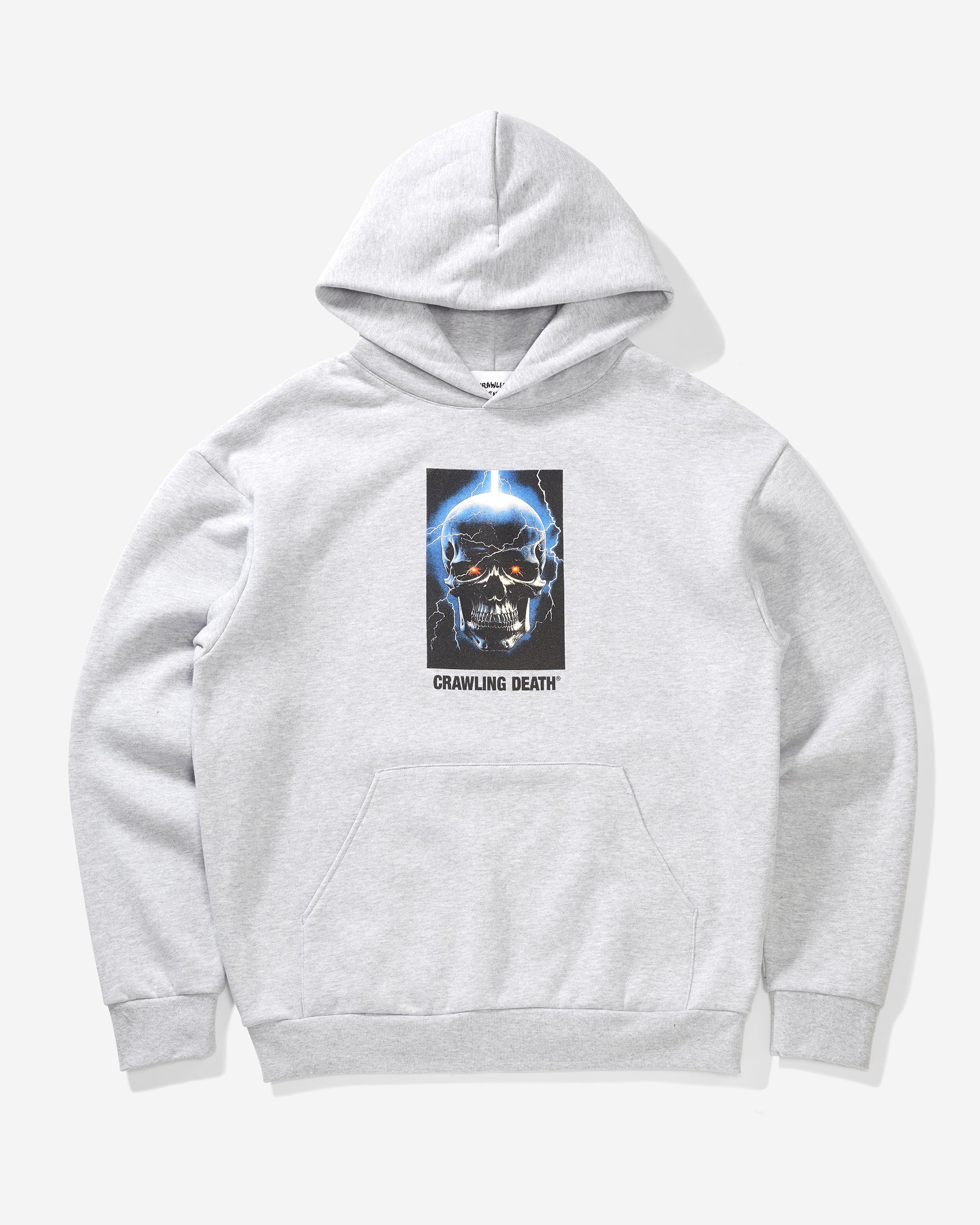 Lightning Skull Heavy Hood | Grey