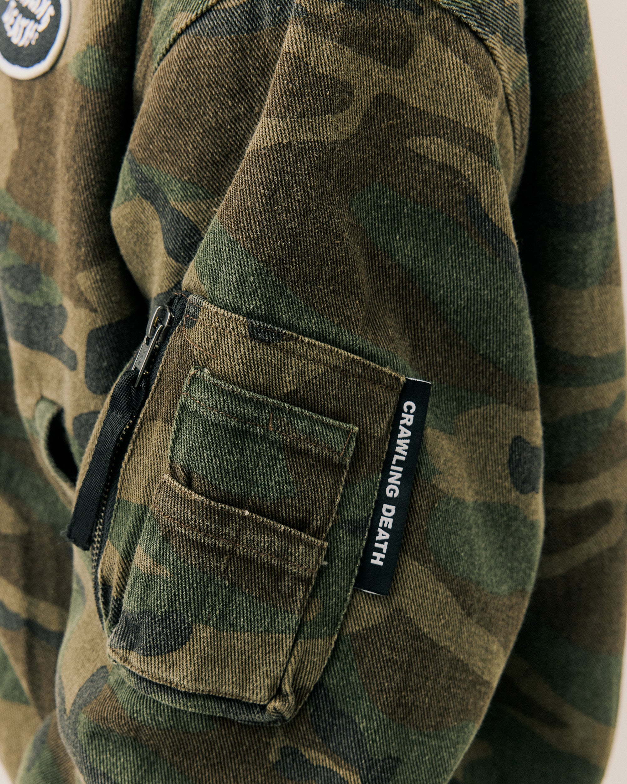 Washed Camo Bomber Jacket