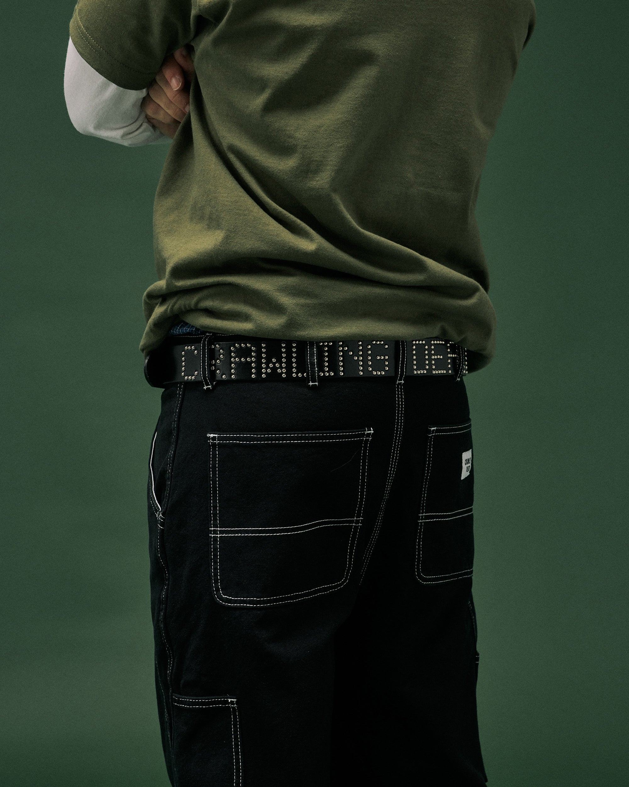 Name Leather Belt | Black