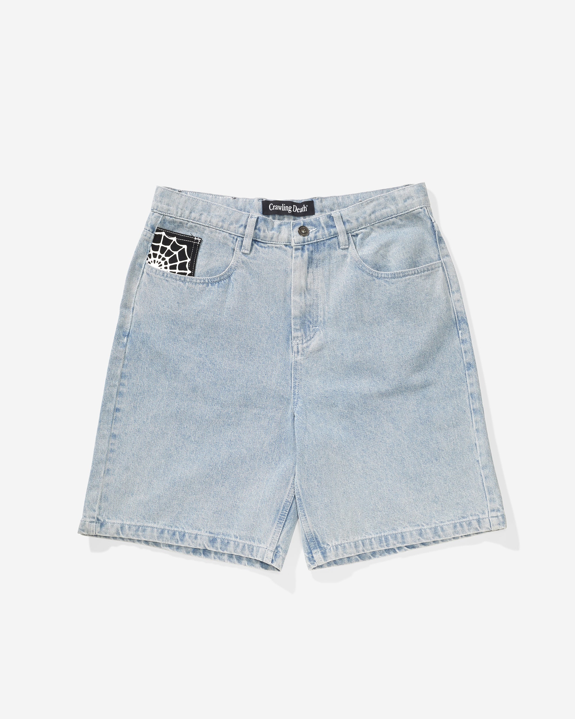 Web Denim Shorts | Light Blue