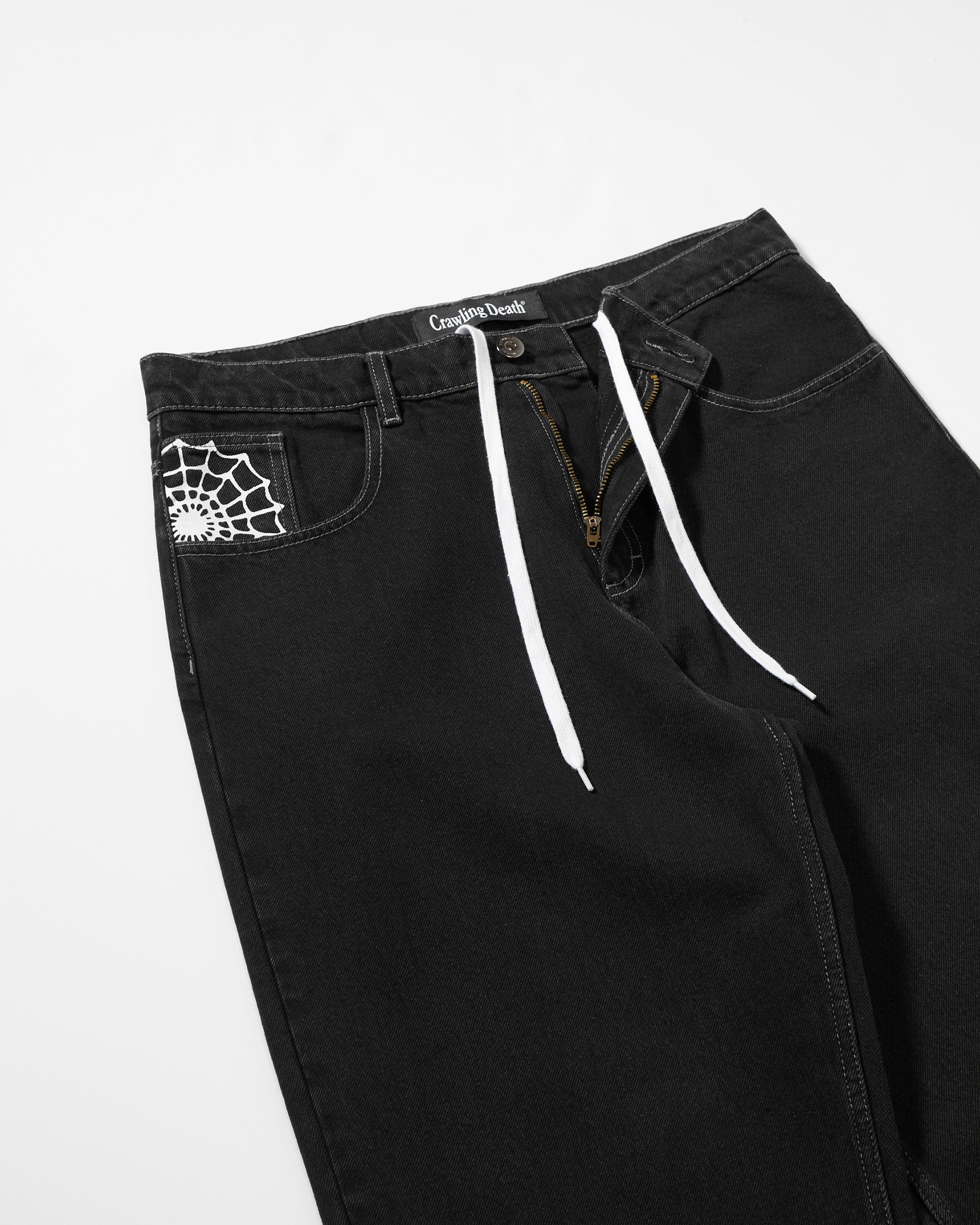 Web Denim Jeans Washed Black