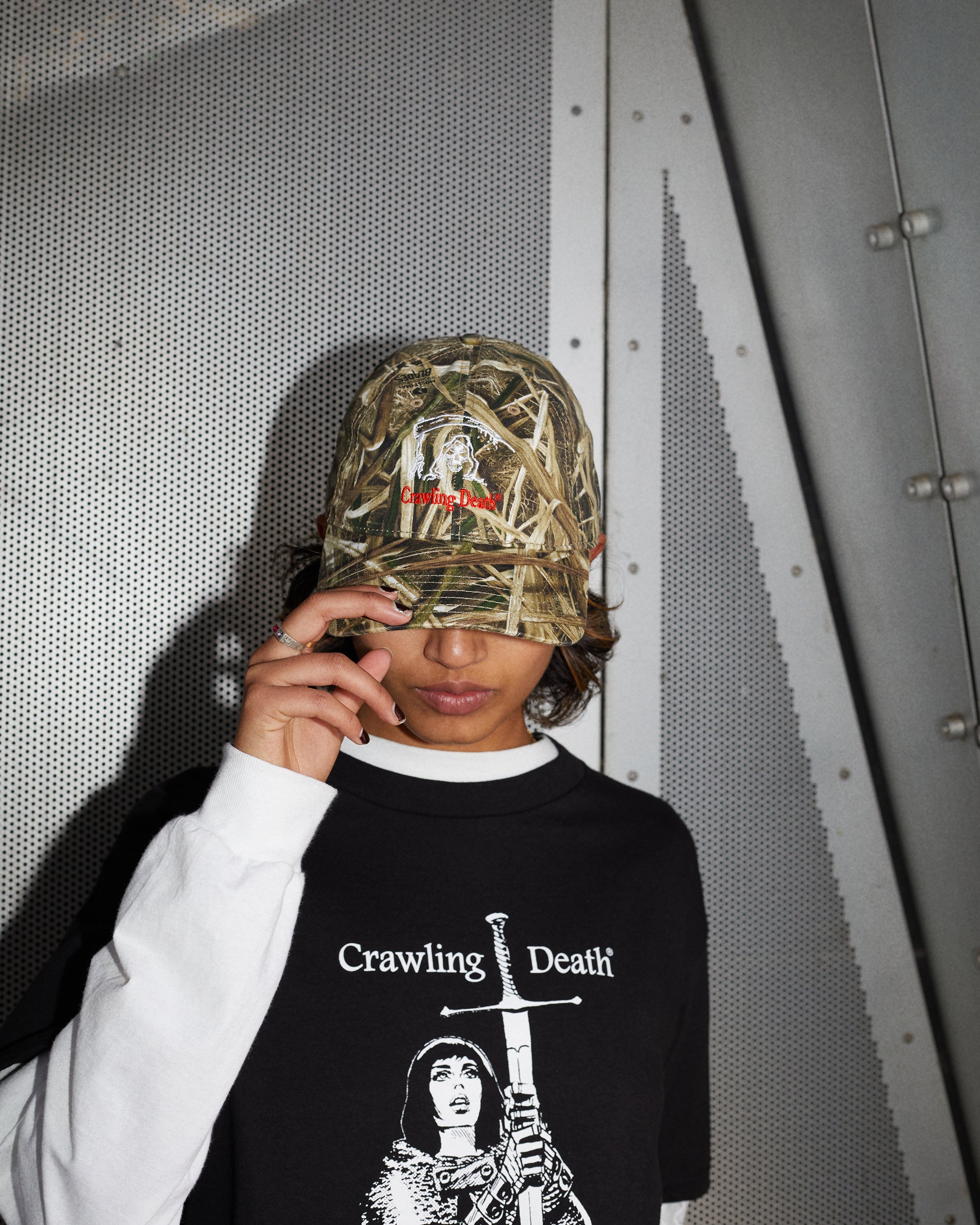 Grass Camo Reaper Cap | Camo Red Logo