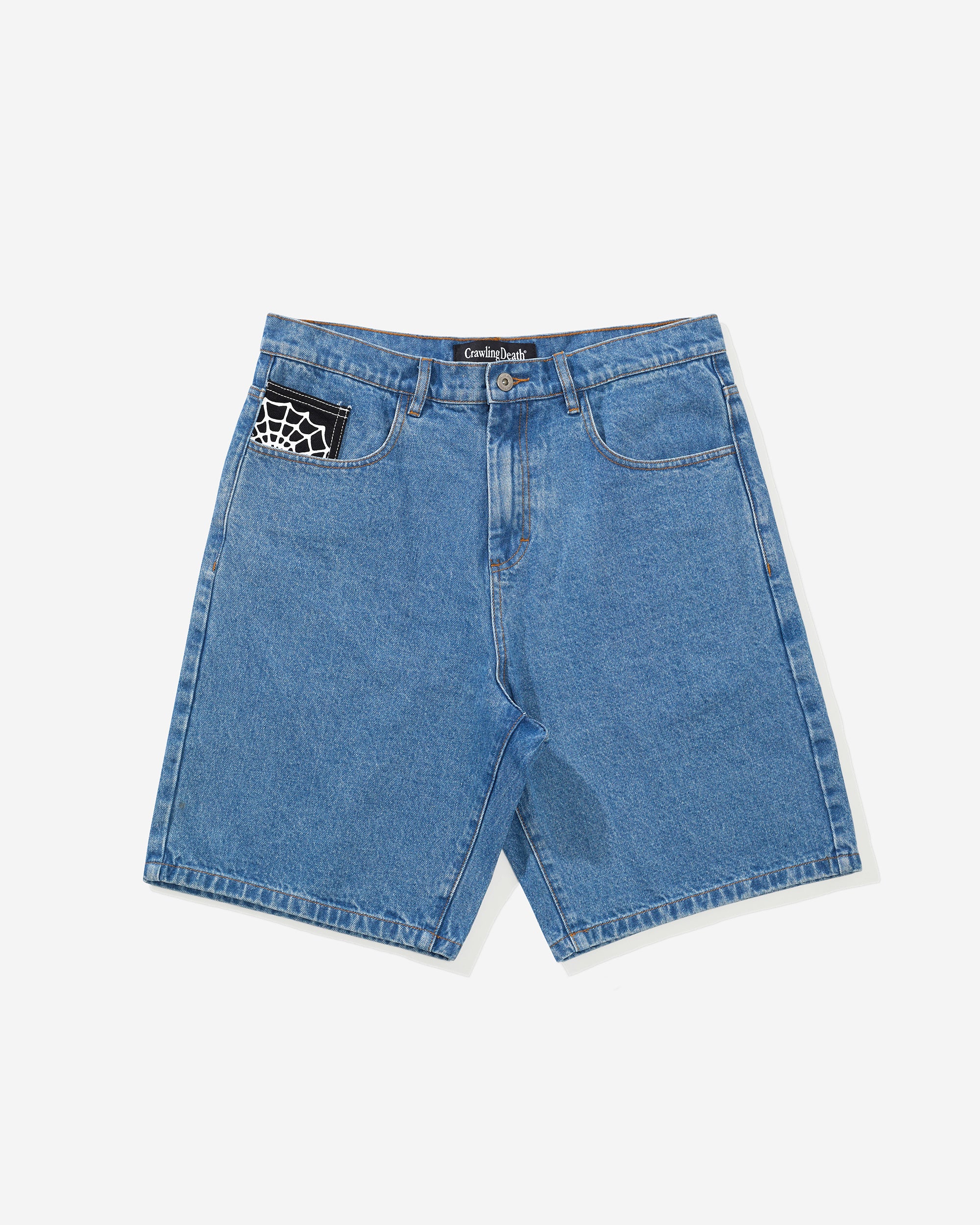 Web Denim Shorts | Mid Blue