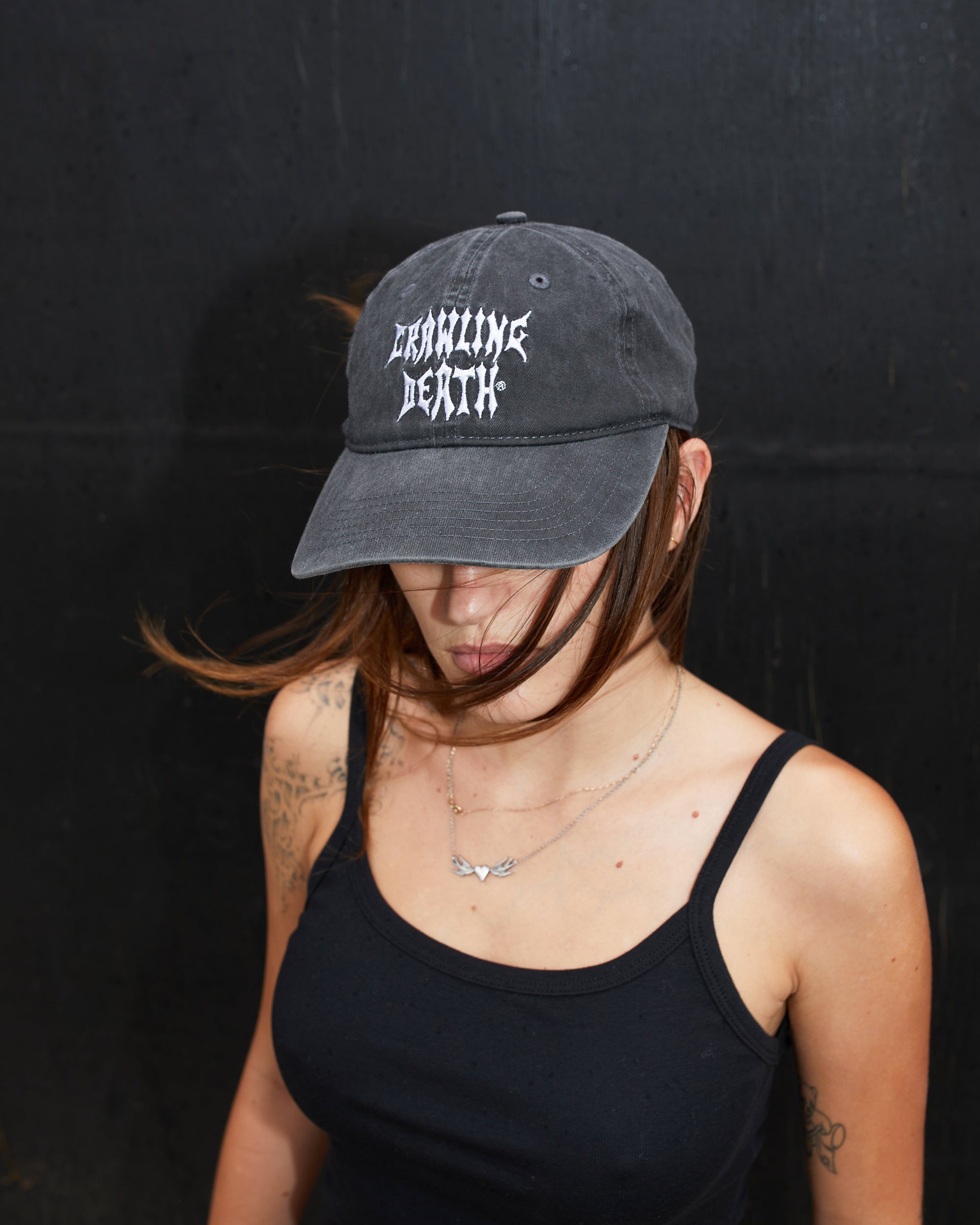 Metal Logo Cap | Washed Black