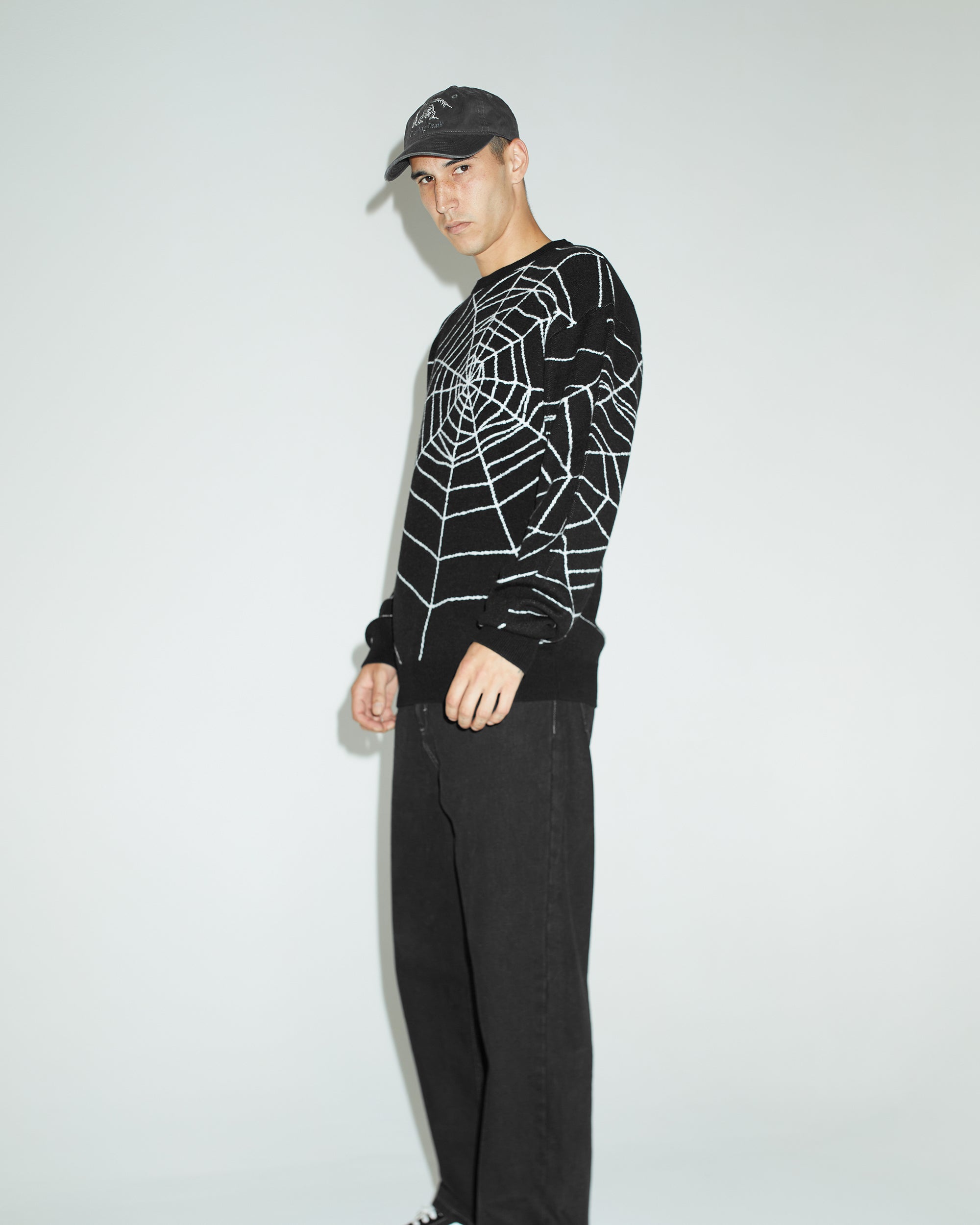 Web Knitted Sweater | Black