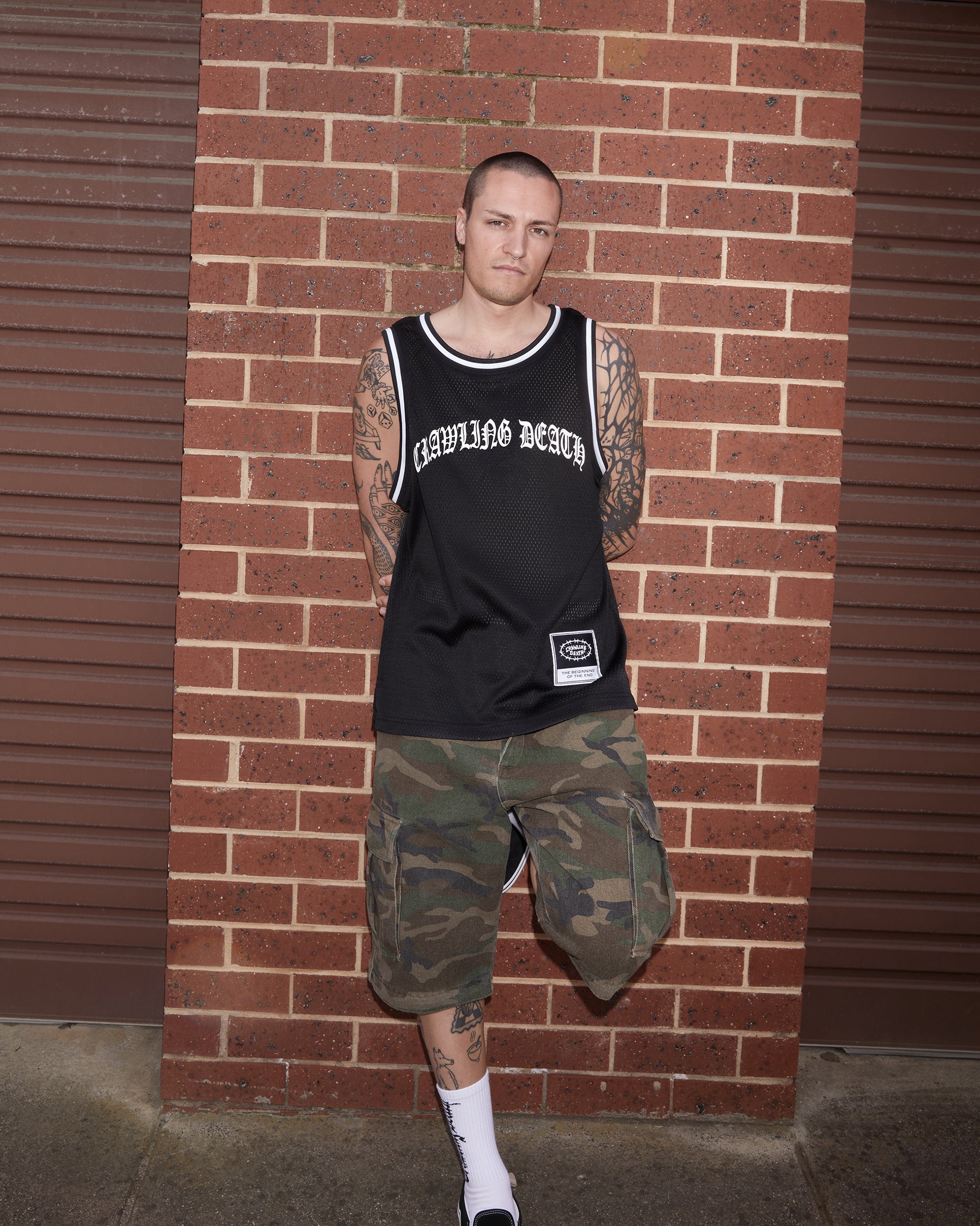 Washed Camo Zip Cargos