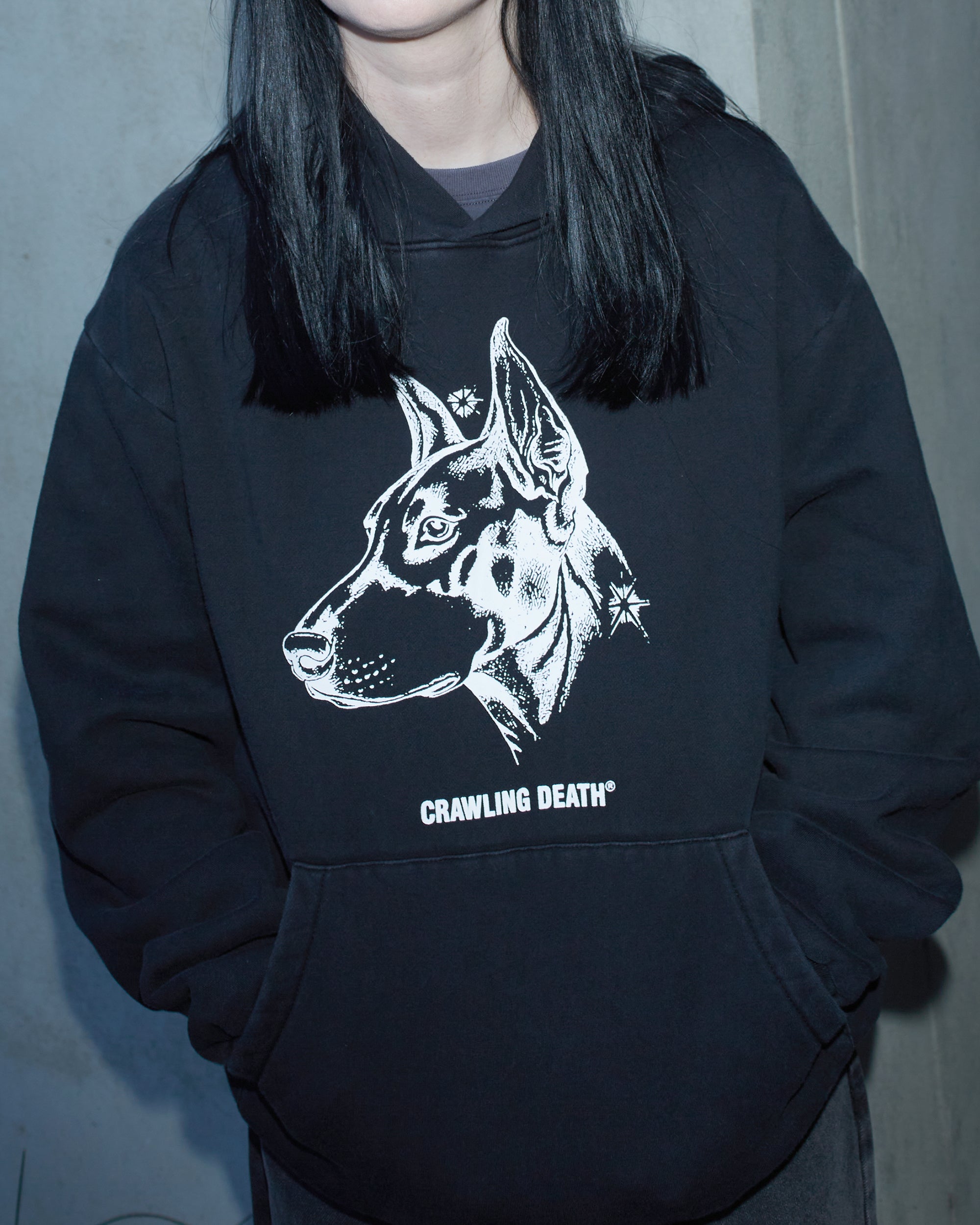Dog Hood Washed Black | Spider Sinclair