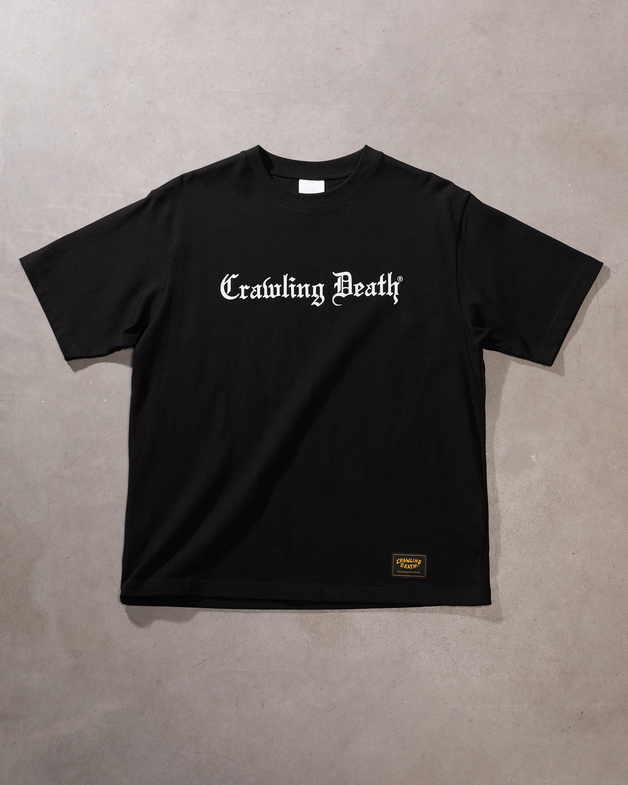 Gothic Script Heavy T-Shirt | Black