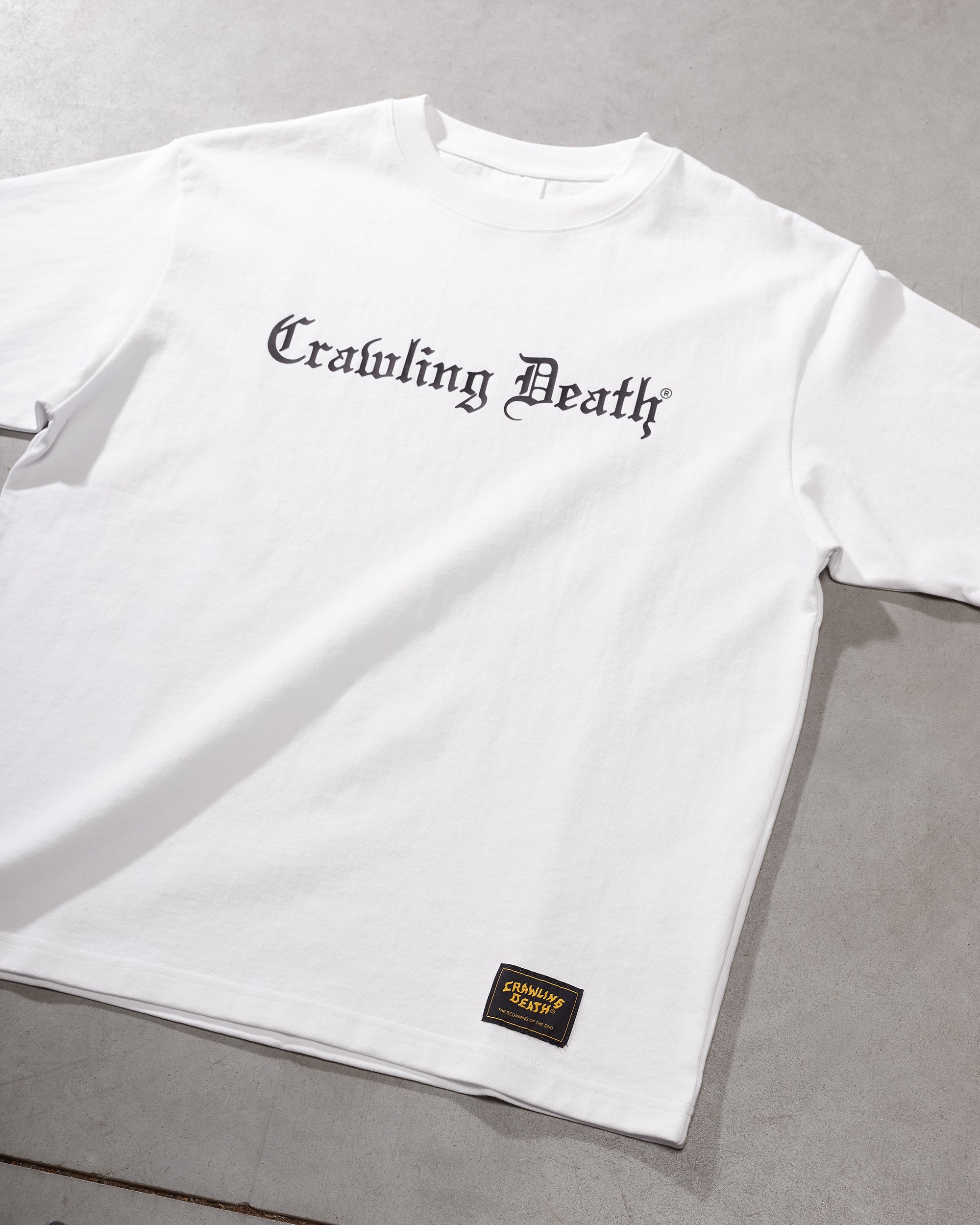 Gothic Script Heavy T-Shirt | White