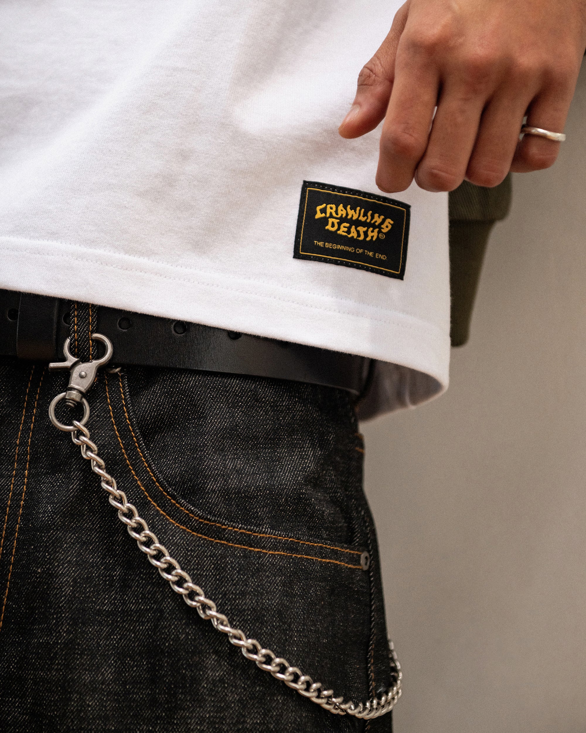 Gothic Script Heavy T-Shirt | White