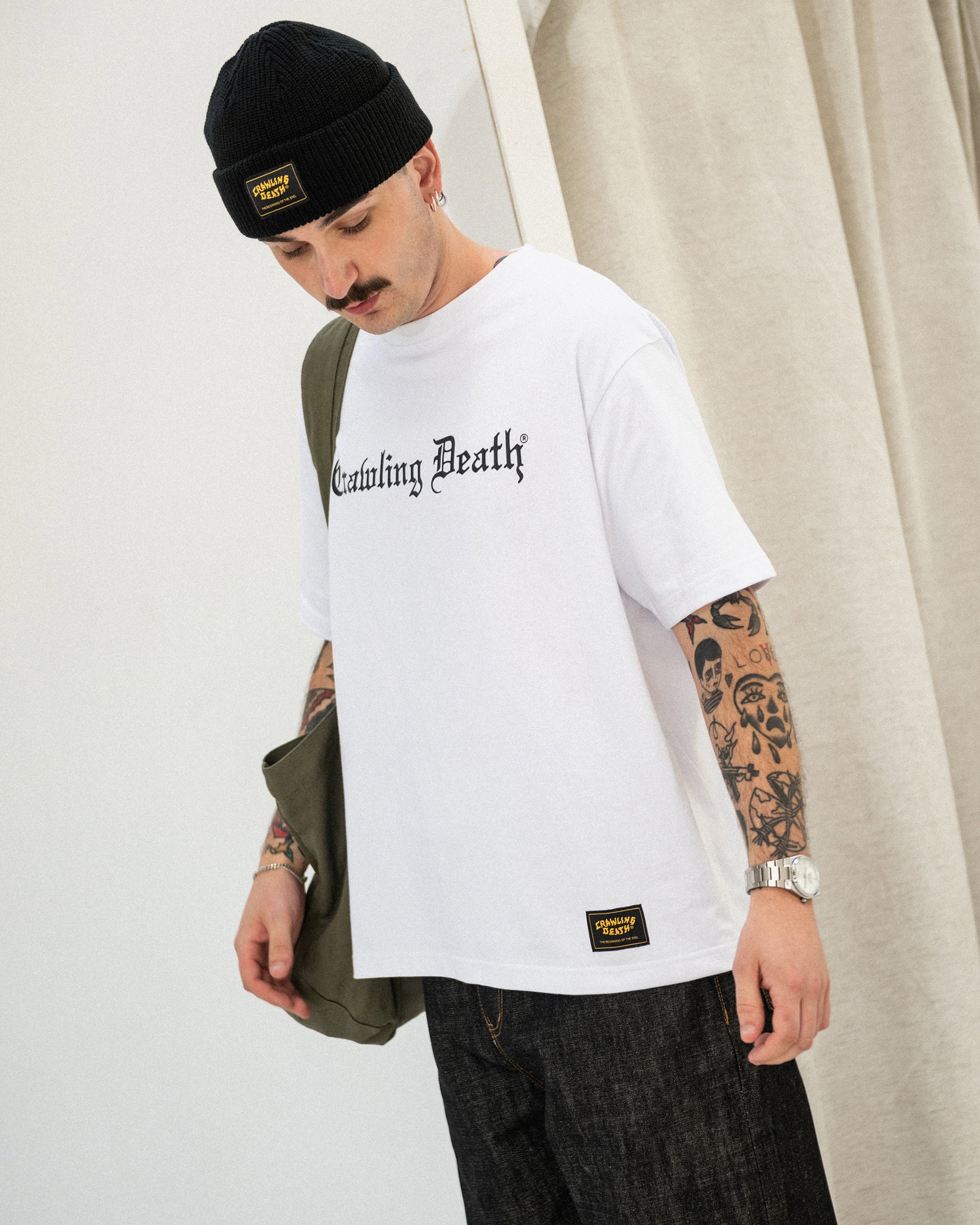 Gothic Script Heavy T-Shirt | White