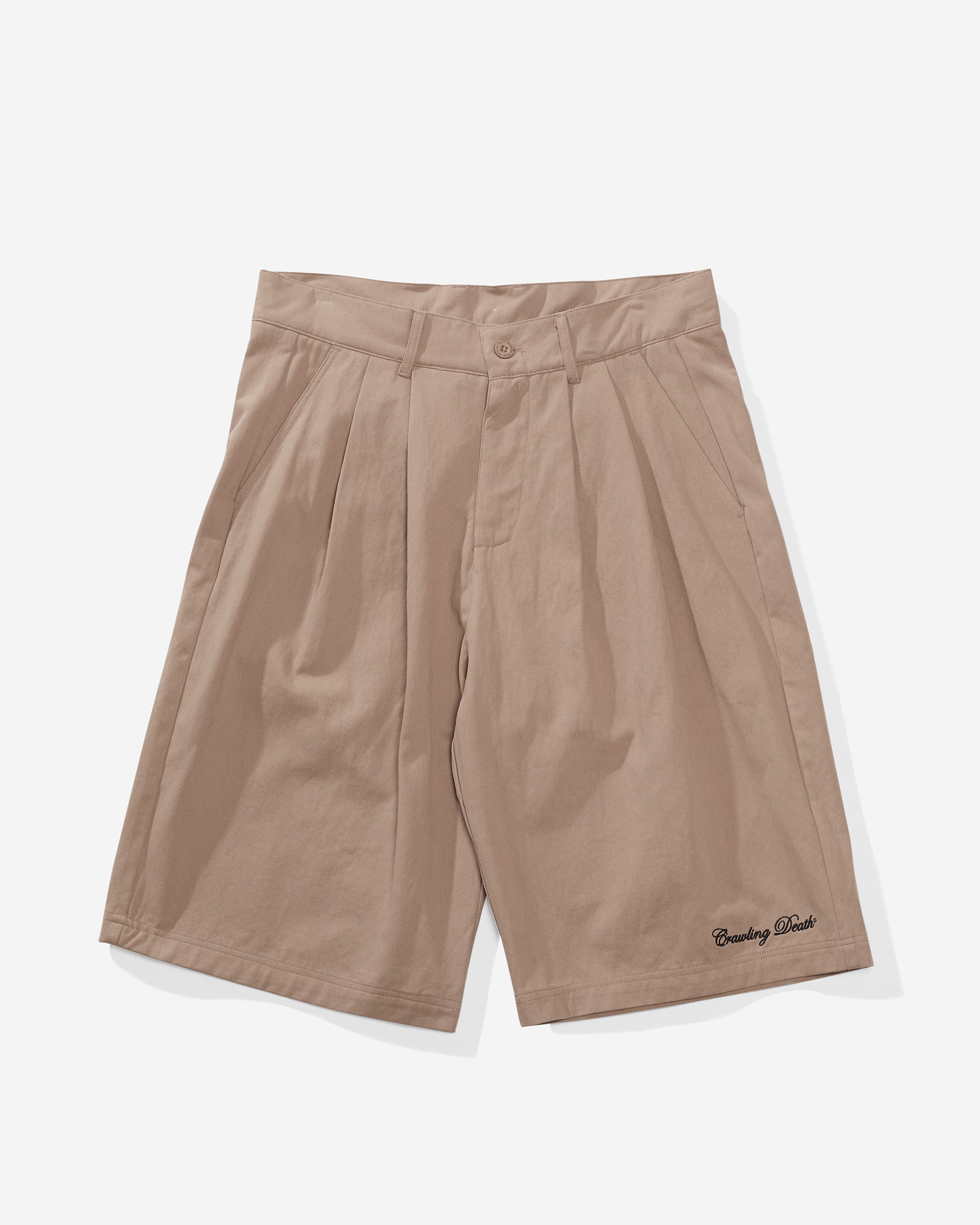 Pleated Shorts | Tan