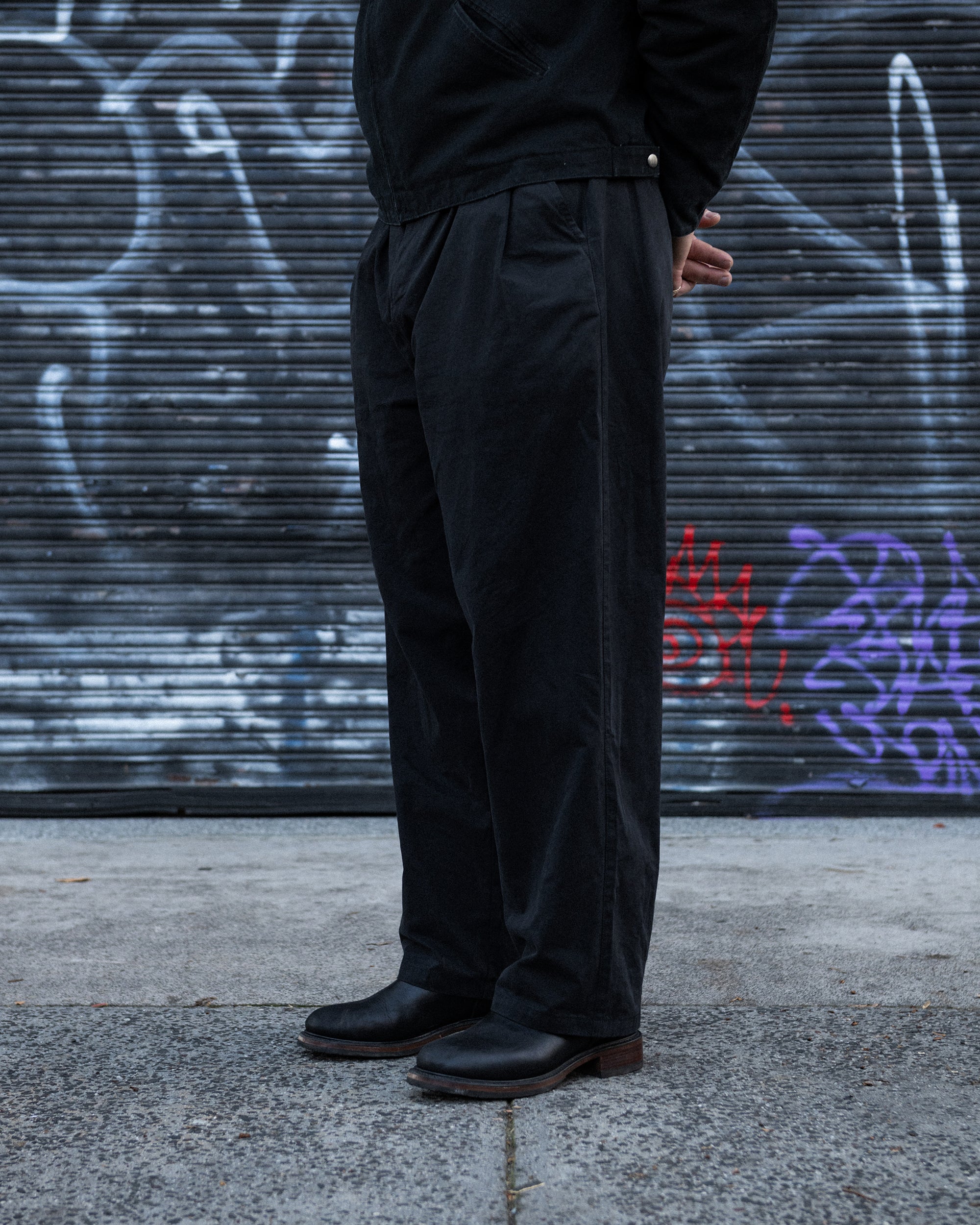 Heritage Pleated Pants | Black