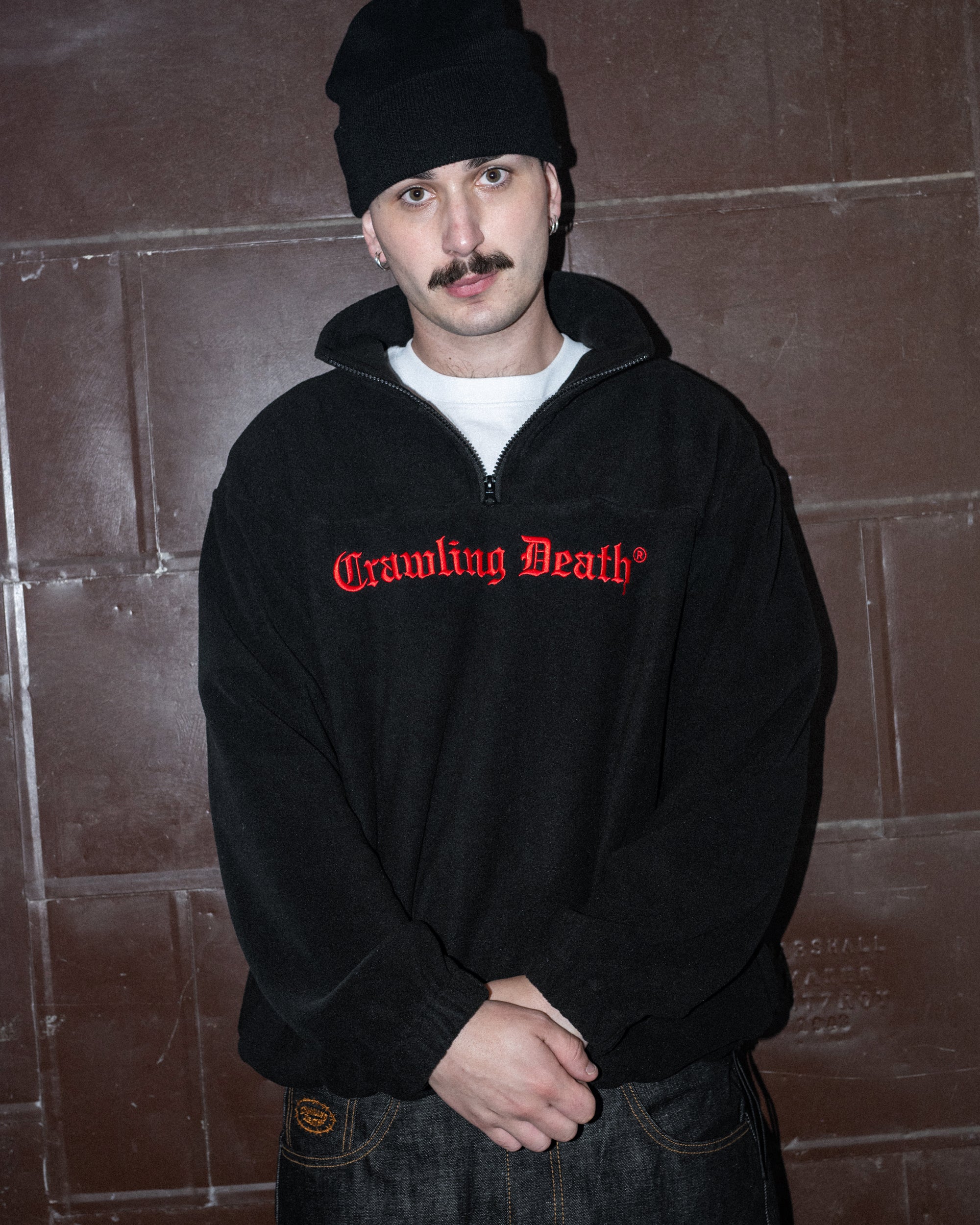 Gothic Polar Fleece | Black Red