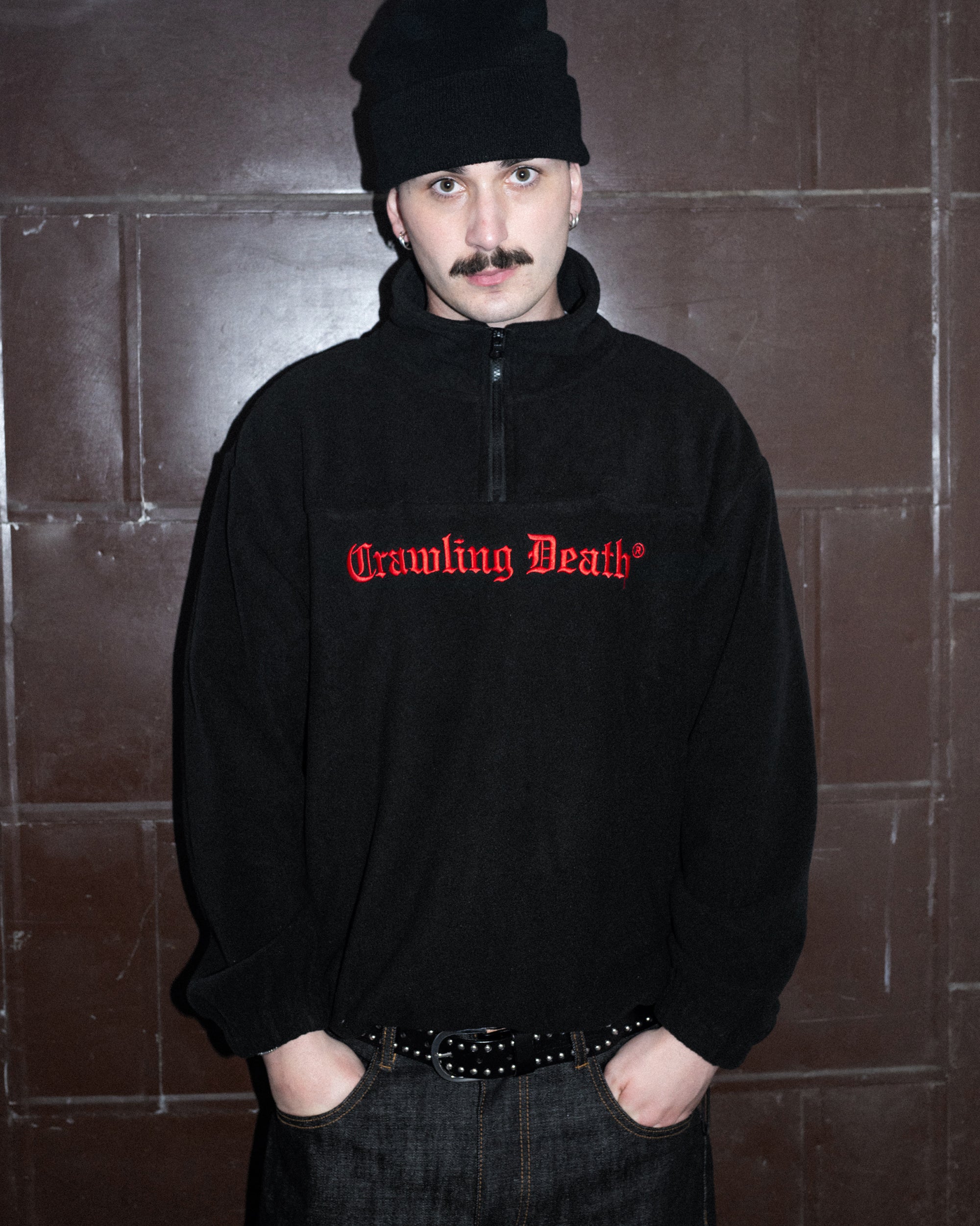 Gothic Polar Fleece | Black Red