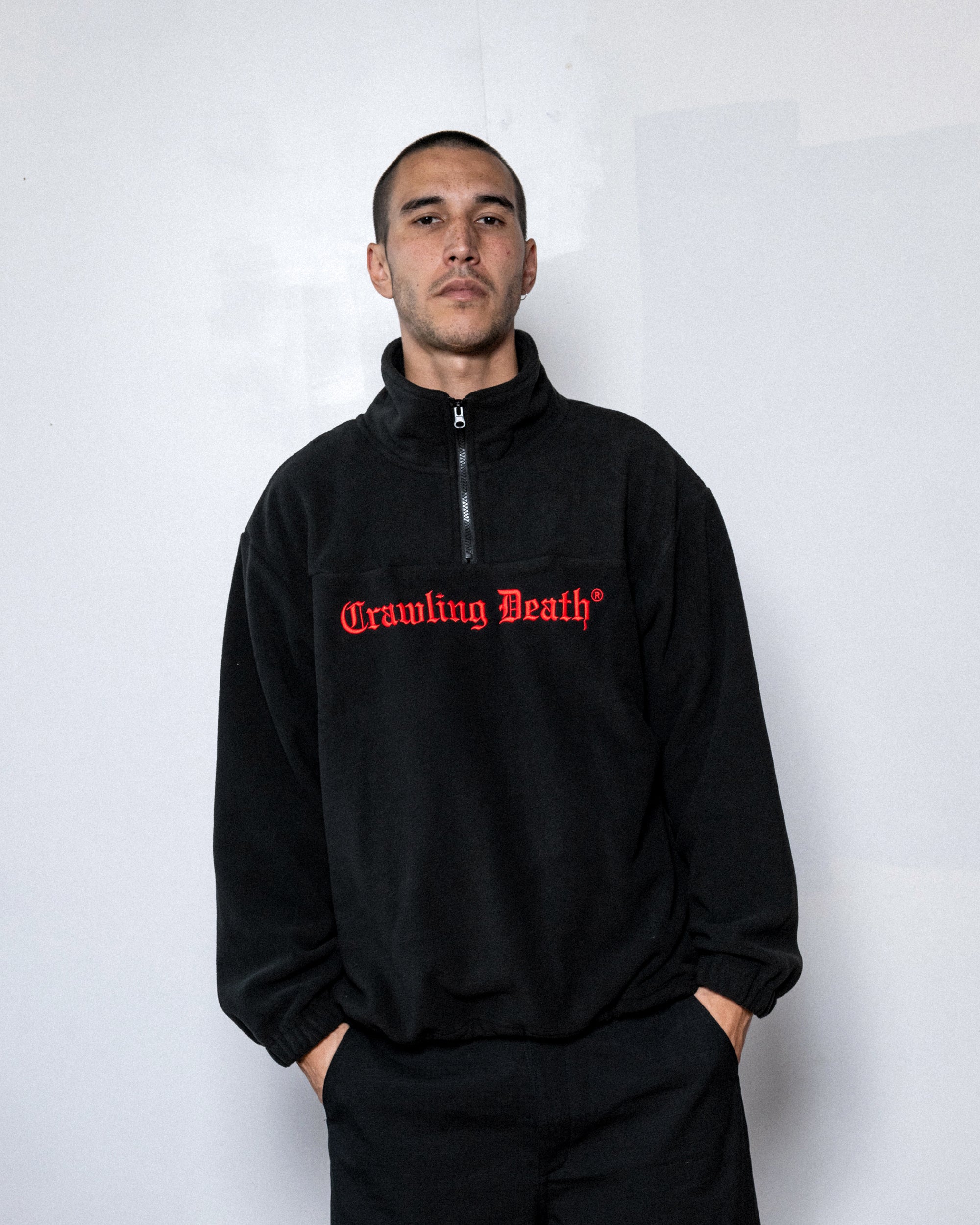 Gothic Polar Fleece | Black Red