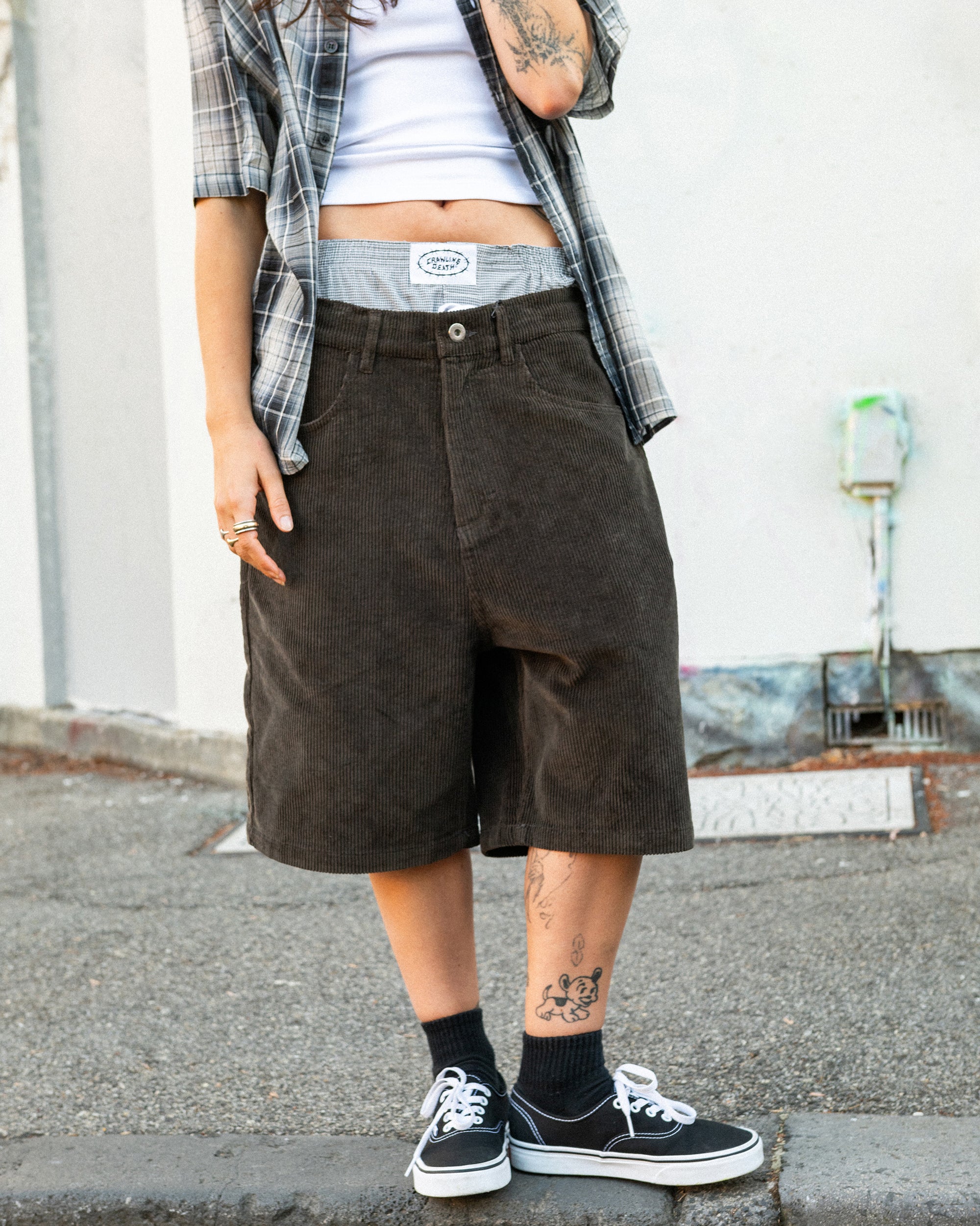 Cord Shorts | Dk Brown