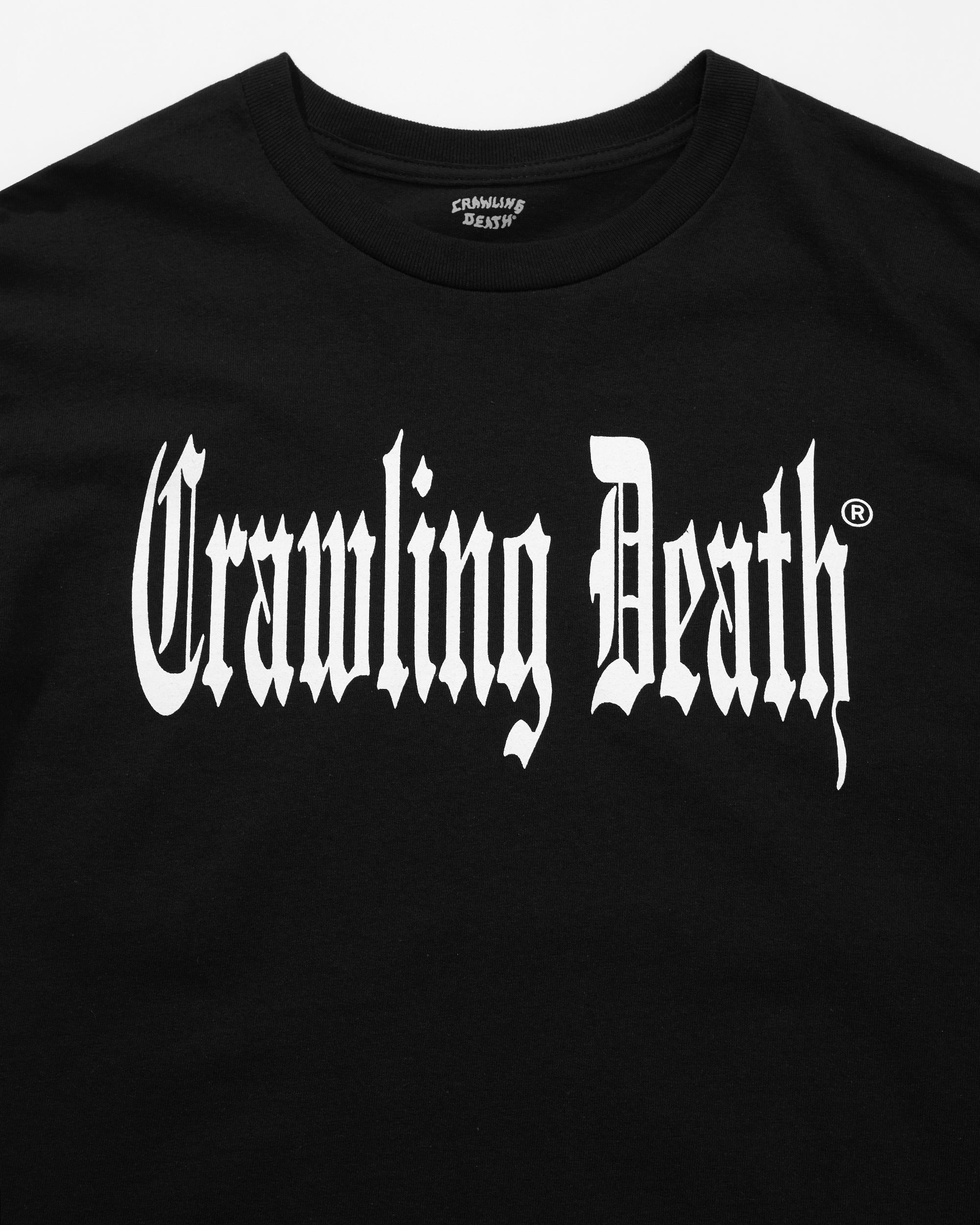 Stretch Gothic Logo T-Shirt | Black/White