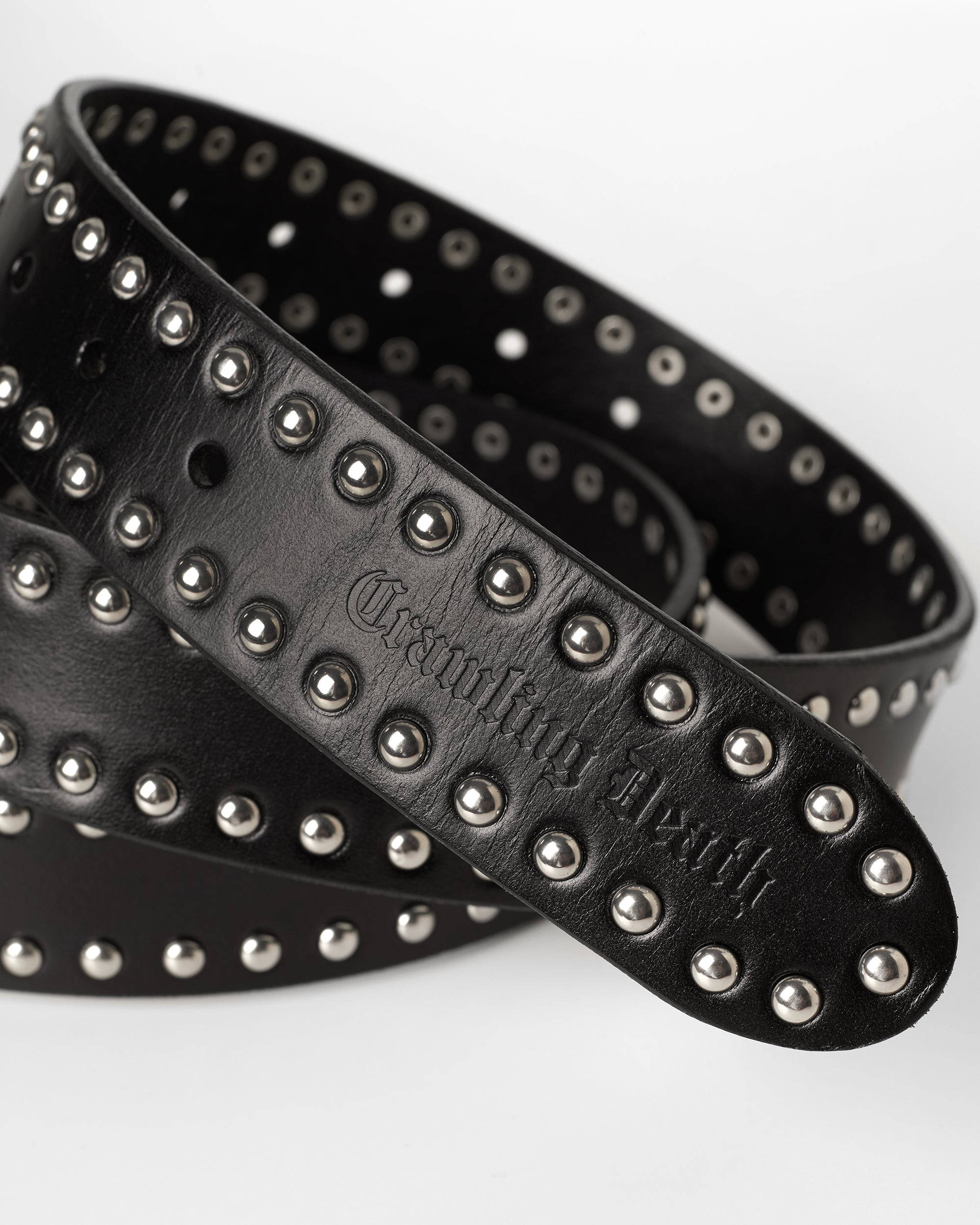 Studded Leather Belt | Black