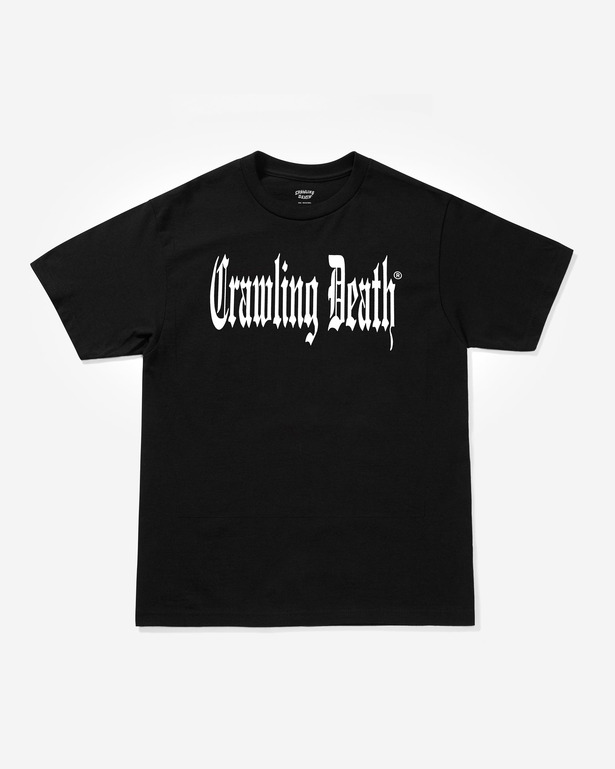 Stretch Gothic Logo T-Shirt | Black/White