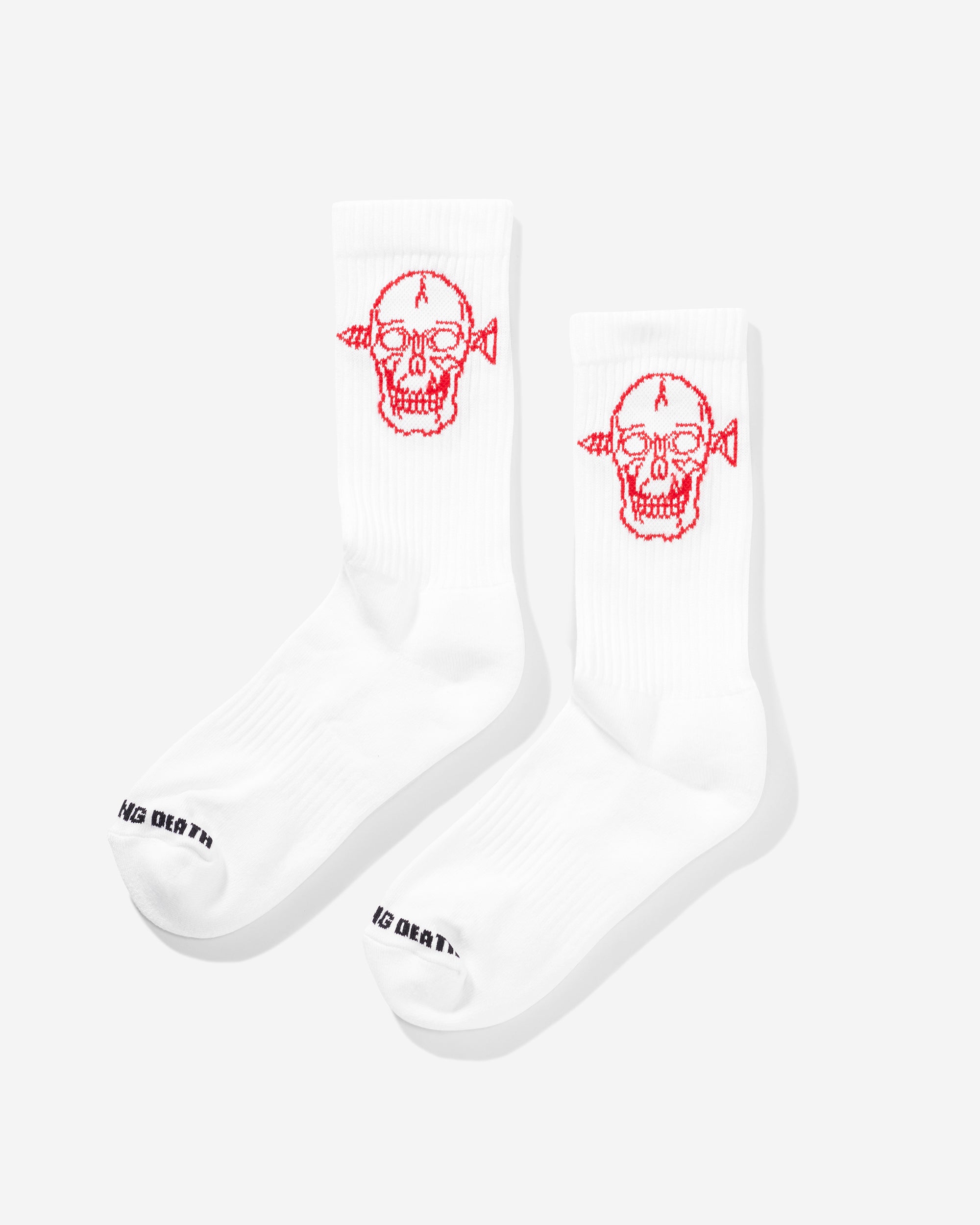 Screw Skull Socks | White