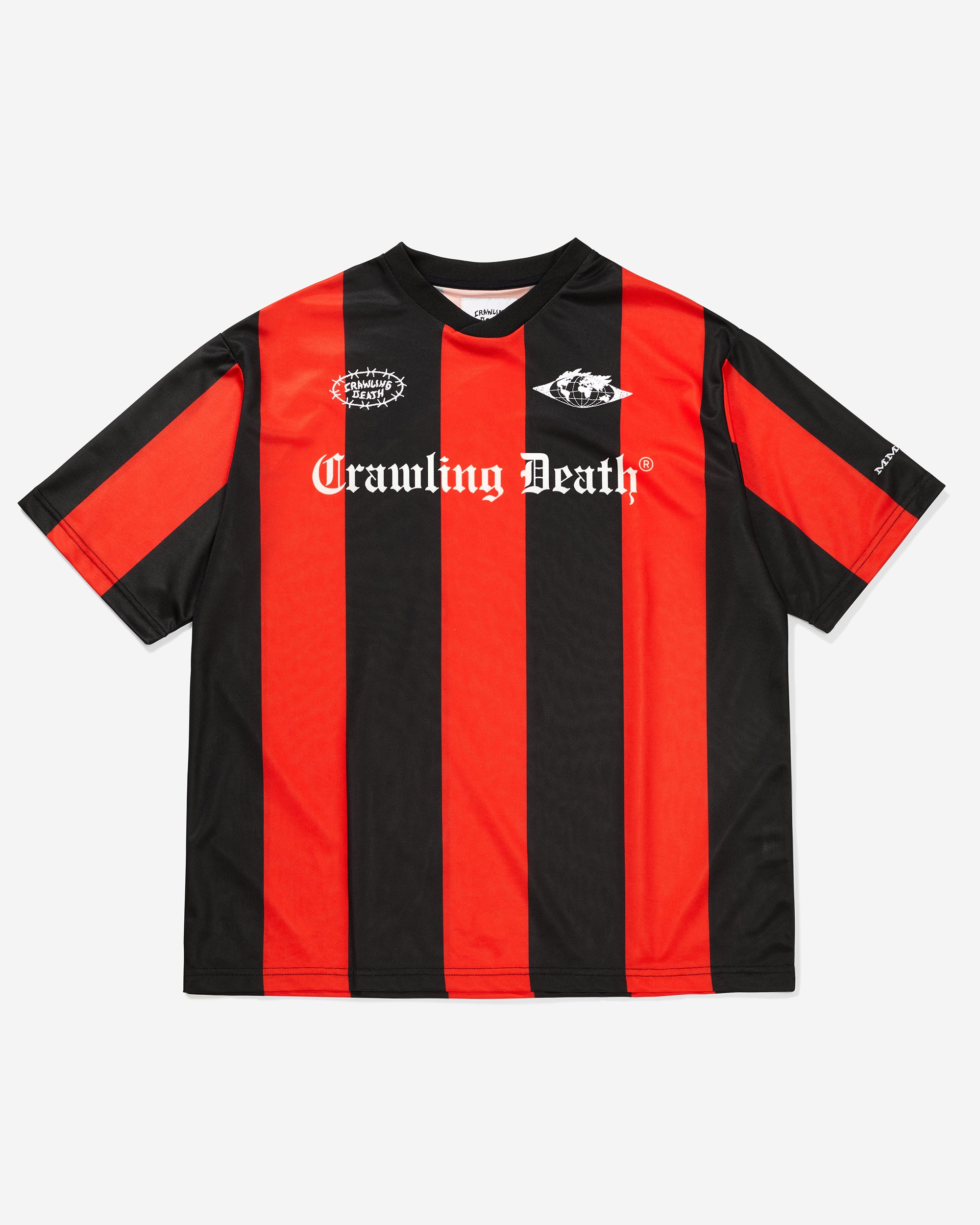 Striped Soccer Jersey | Black Red