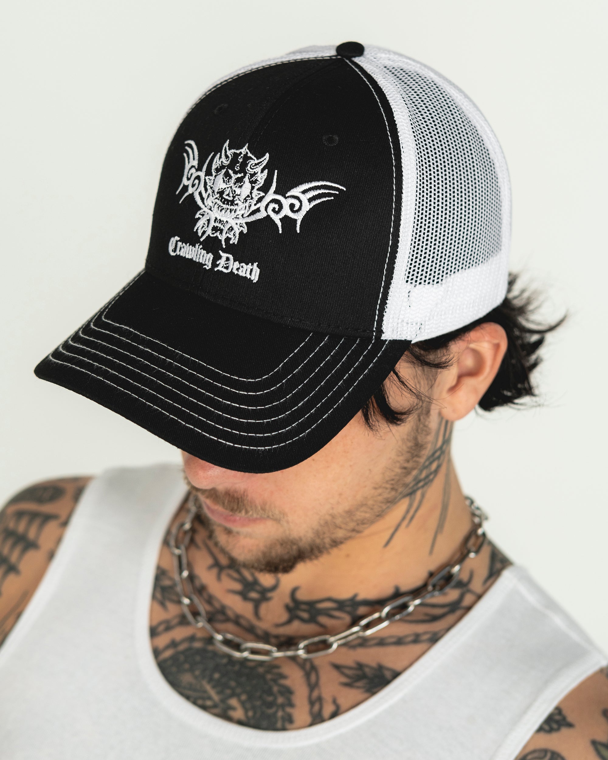 Tribal Skull Mesh Cap