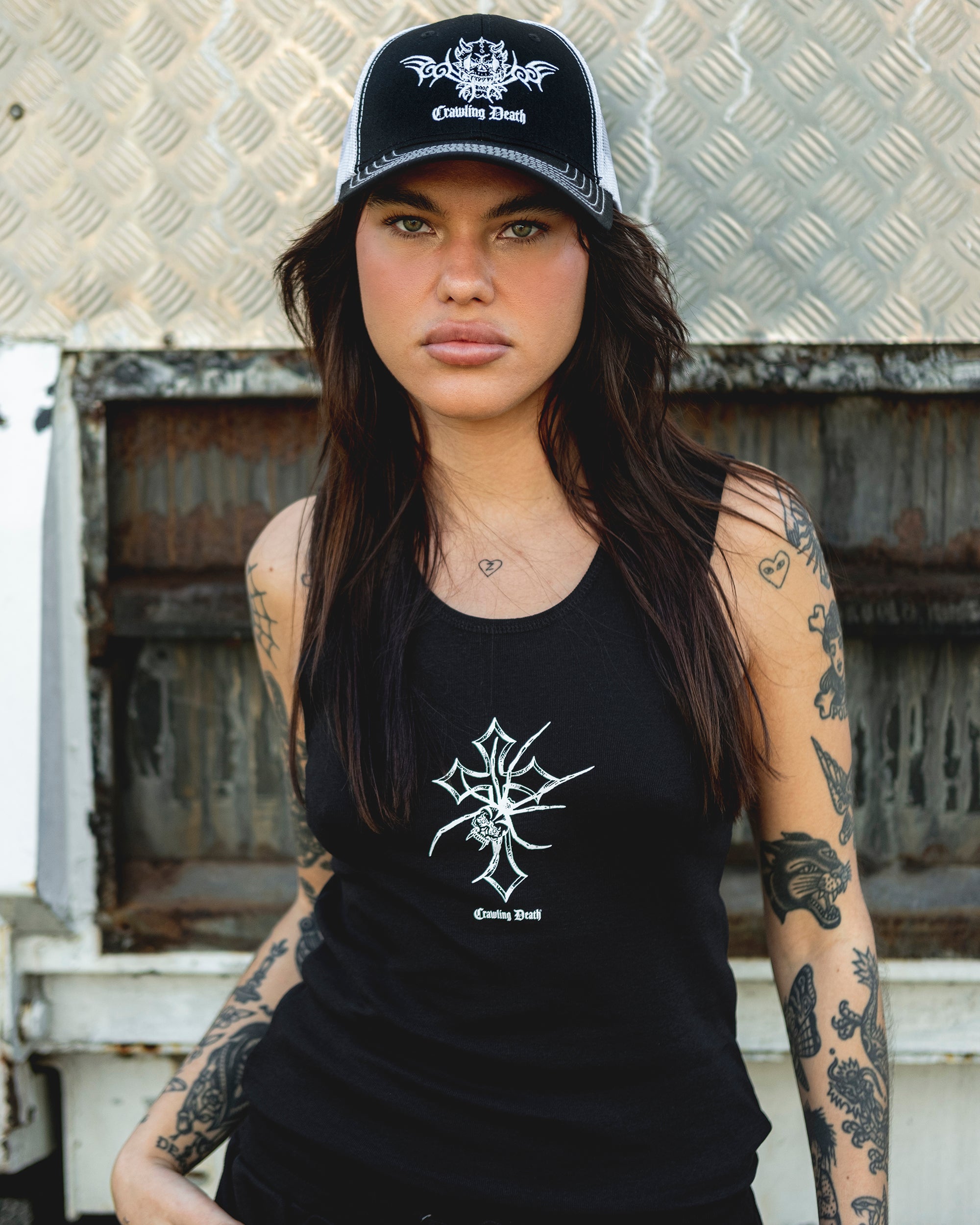 Spider Cross Singlet | Black