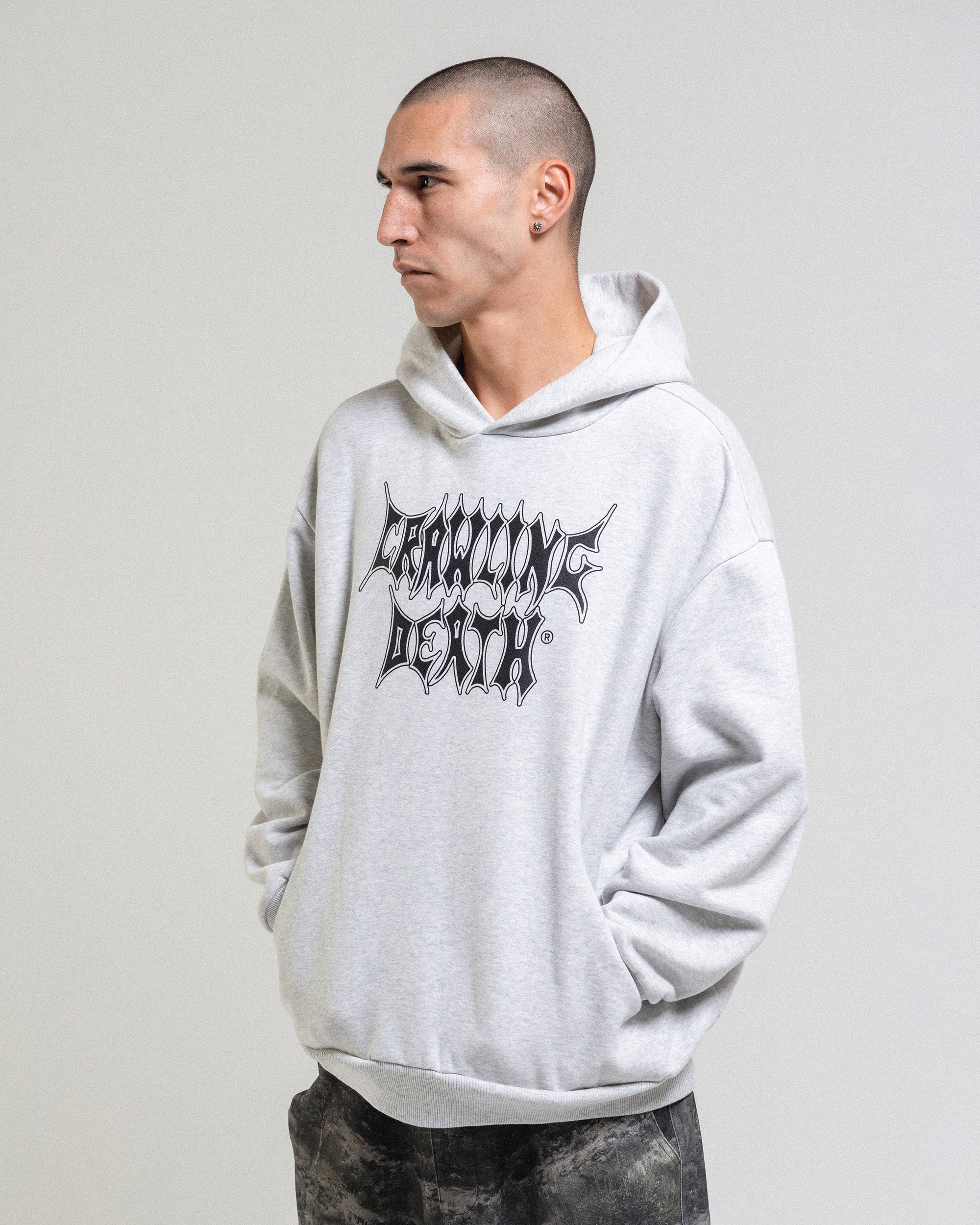 Metal Logo Hood | Grey