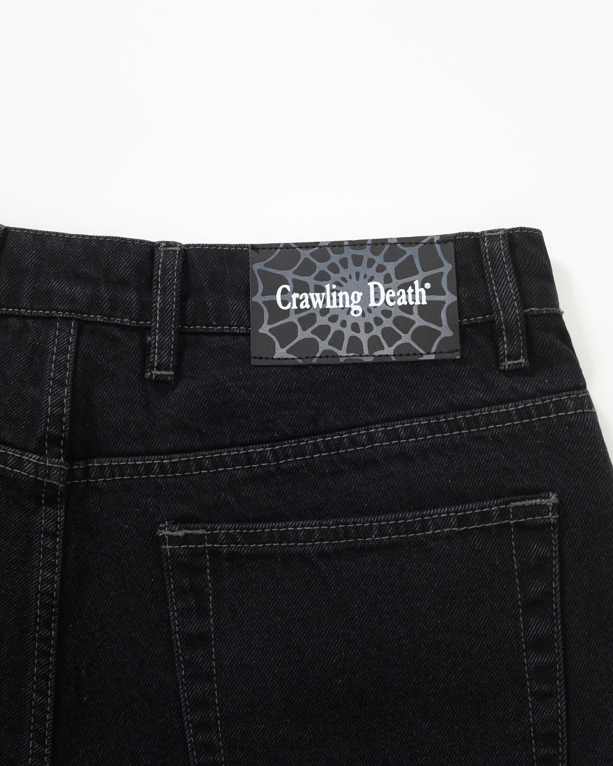 Web Denim Shorts | Washed Black