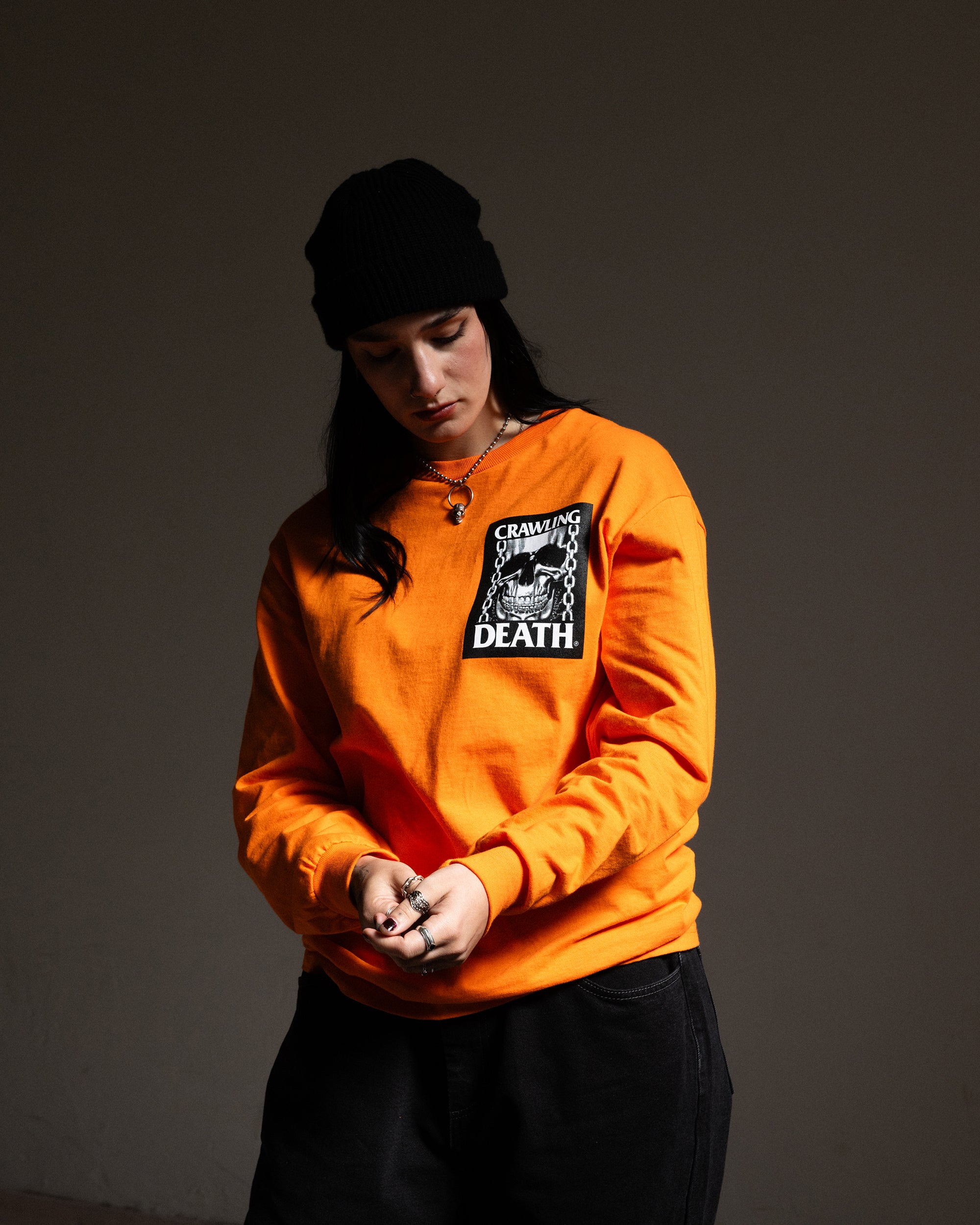 TV Skull Longsleeve | Orange